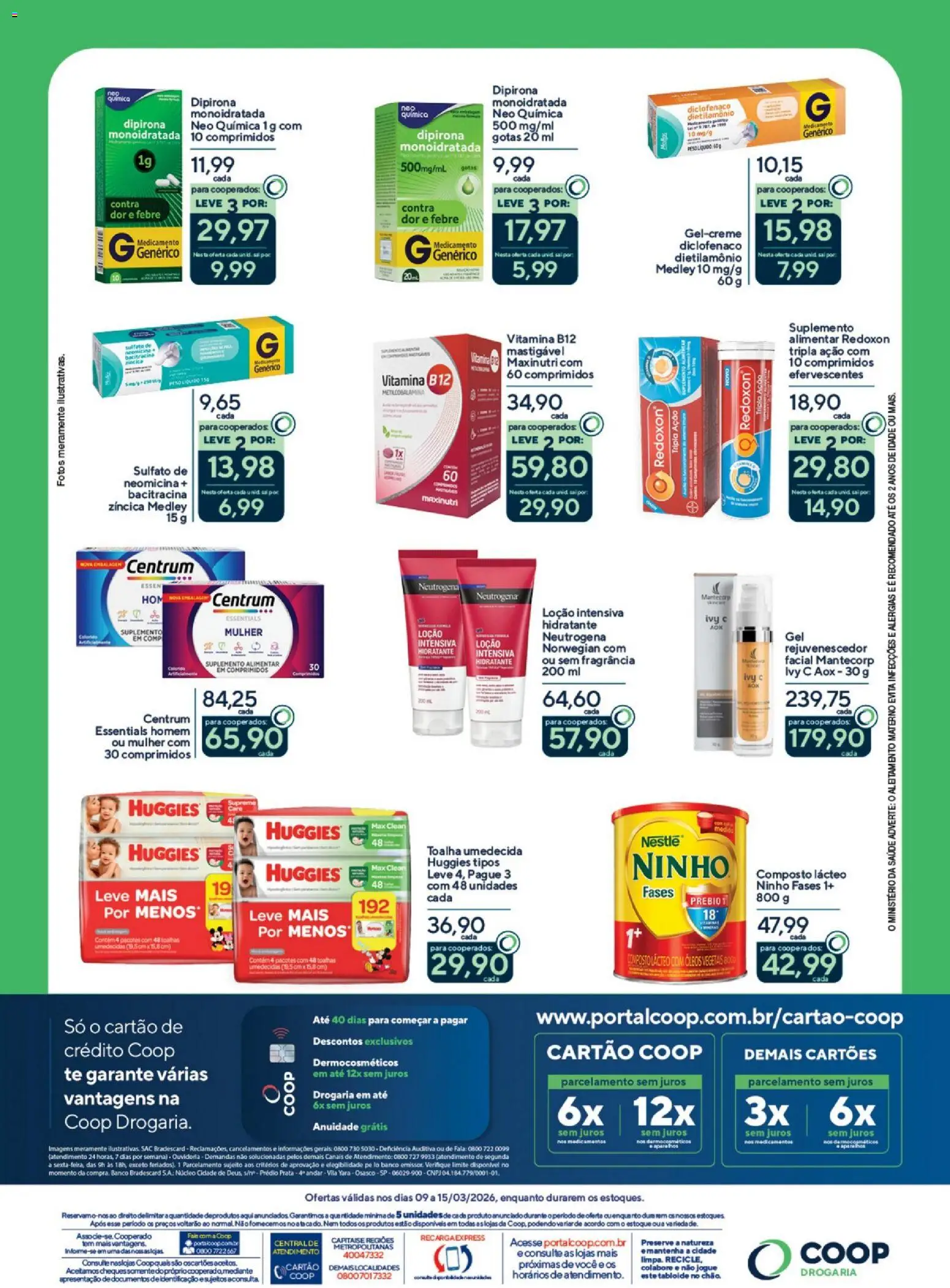 Coop Folheto - válido de 09.03.2026 | Página: 2 | Produtos: Fragrância, Banco, Sal, Toalha umedecida
