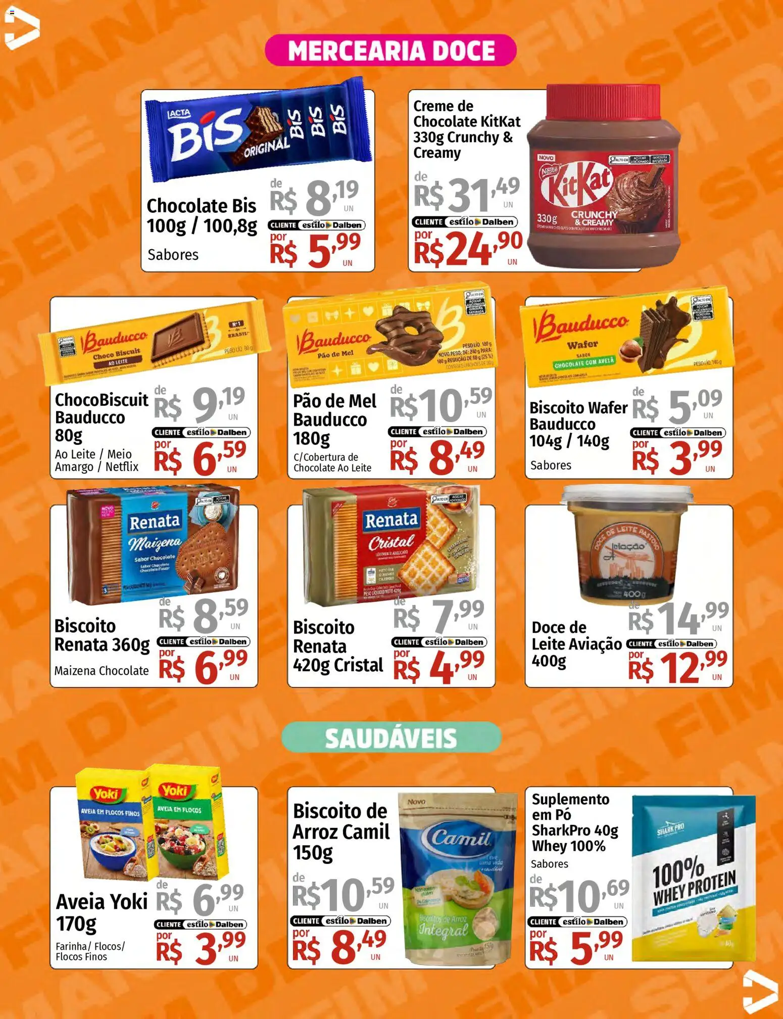 Supermercado Dalben Folheto - válido de 20.03.2026 | Página: 6 | Produtos: Pão, Chocolate, Creme, Flocos