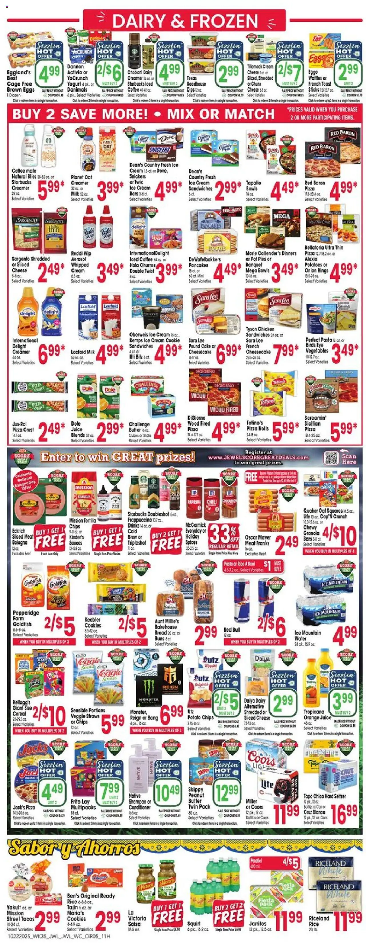 Jewel Osco Weekly Ad - valid from 22.10.2025 | Page: 5 | Products: Cookies, Potatoes, Water, Cheesecake