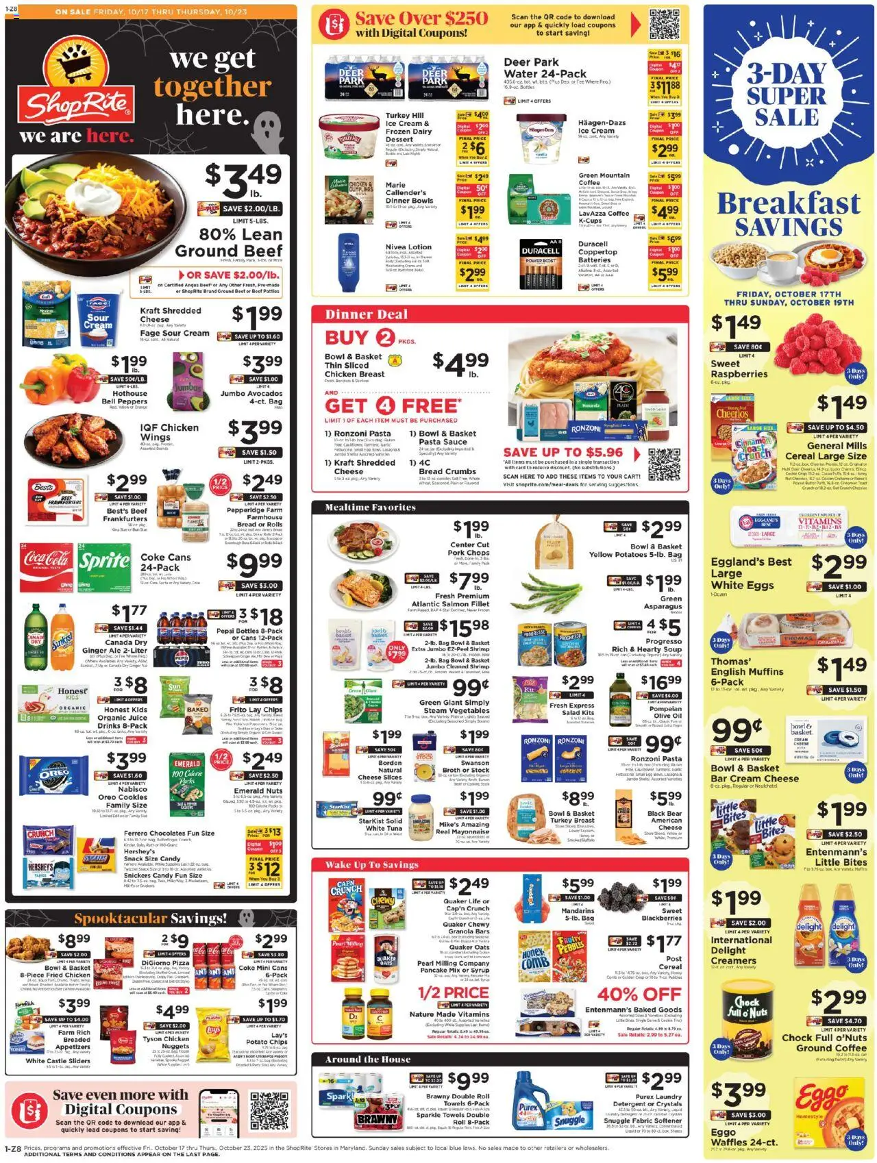 ShopRite Weekly Ad - valid from 17.10.2025 | Page: 1 | Products: Butter, Chips, Cream, Water