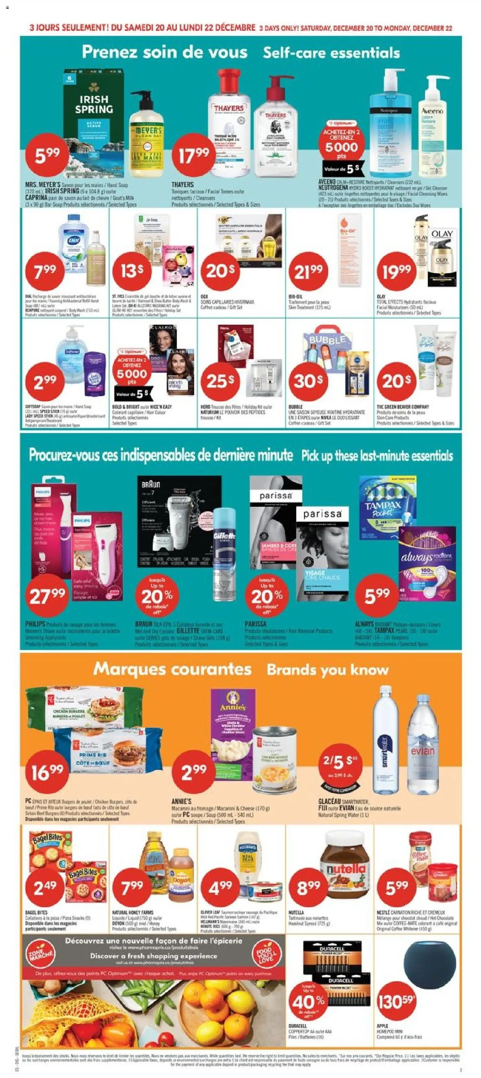 Pharmaprix flyer valid from 20.12.2025 | Page: 14 | Products: Body wash, Bath, Chocolate, Pizza