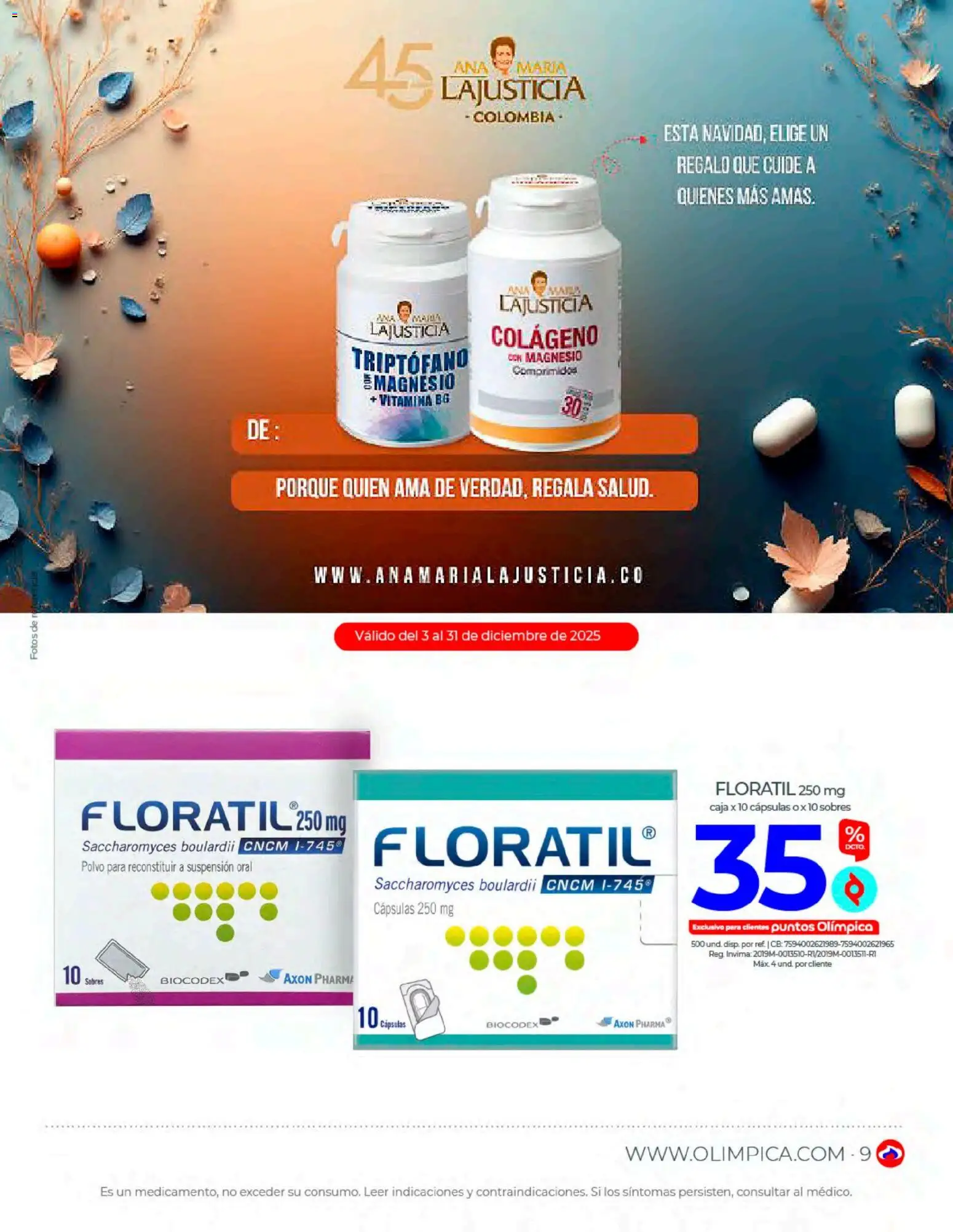 Olímpica revista - valida desde el 01.12.2025 | Página: 9 | Productos: Caja, Polvo