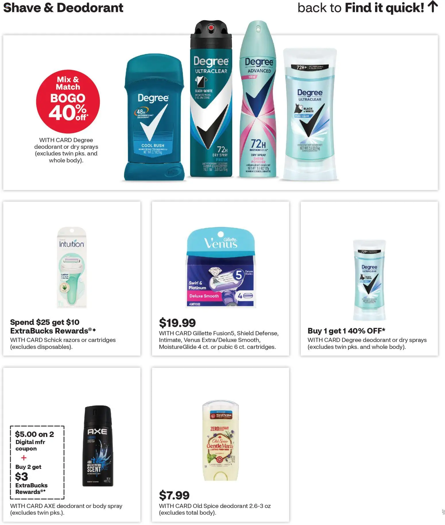 CVS Pharmacy Weekly Ad - WA - valid from 26.10.2025 | Page: 14 | Products: Axe, Powder, Deodorant, Antiperspirant
