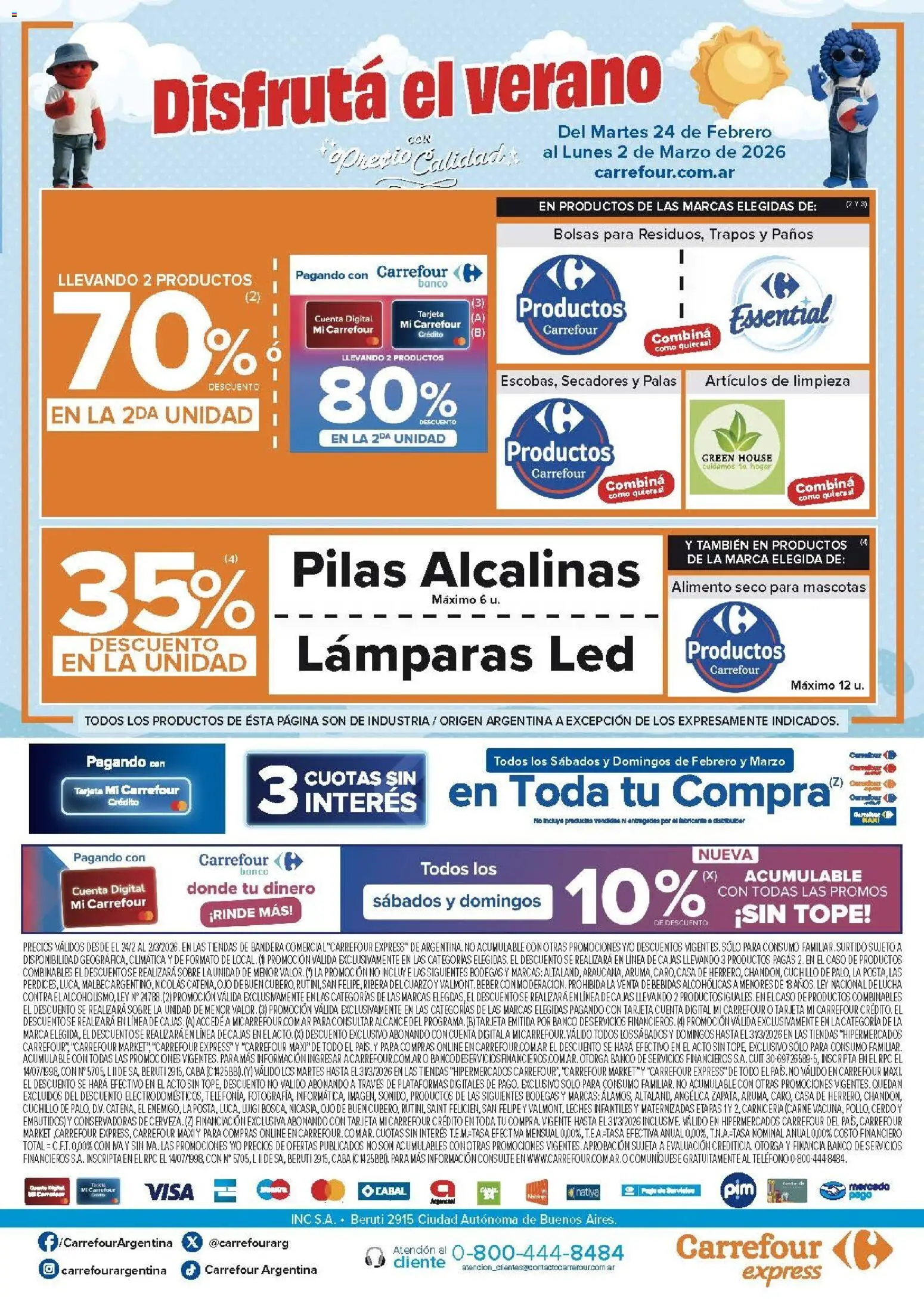 Carrefour -Disfrutá el verano │ válido desde el 24.02.2026 | Página: 5 | Productos: Teléfono, Caso, Pilas, Cerdo