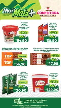 Mart Minas - Ofertas de confeitaria - Pré-Visualização do folheto da loja Mart Minas, válido de 26.08.2025