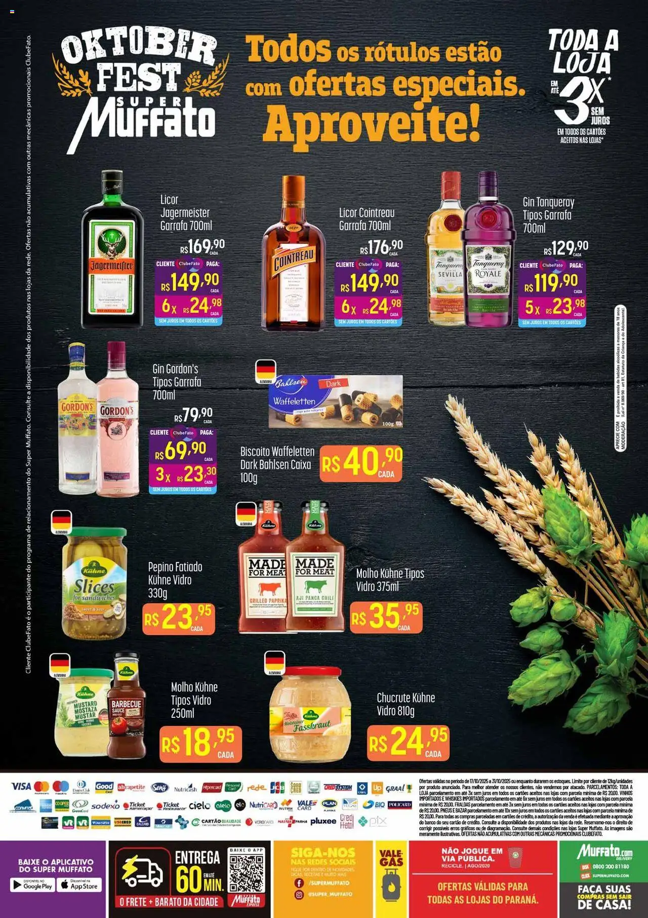 Super Muffato Folheto - válido de 17.10.2025 | Página: 4 | Produtos: Biscoito, Banco, Licor, Faca