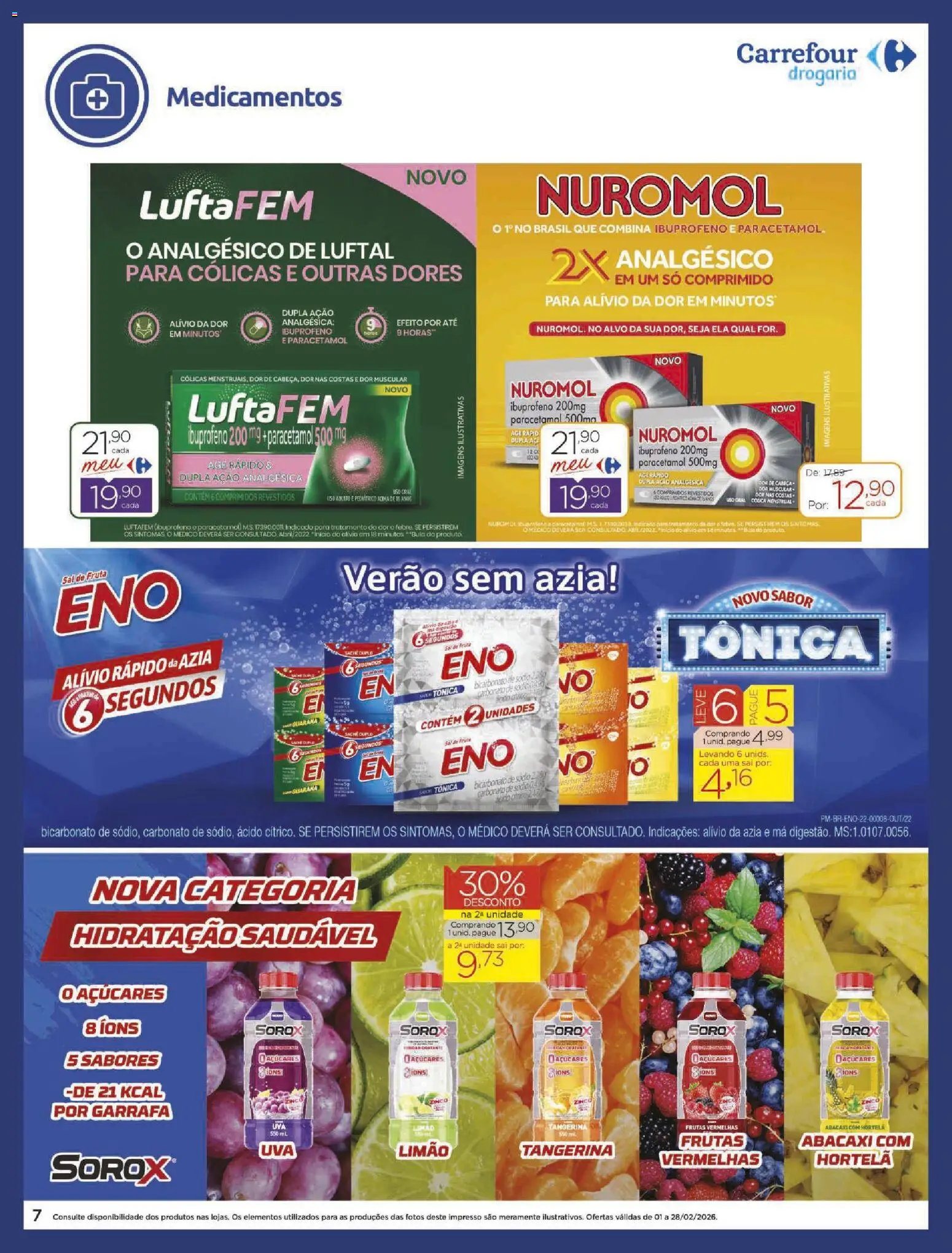 Carrefour Folheto - válido de 01.02.2026 | Página: 7 | Produtos: Guaraná, Abacaxi, Sal de fruta, Bicarbonato de sódio