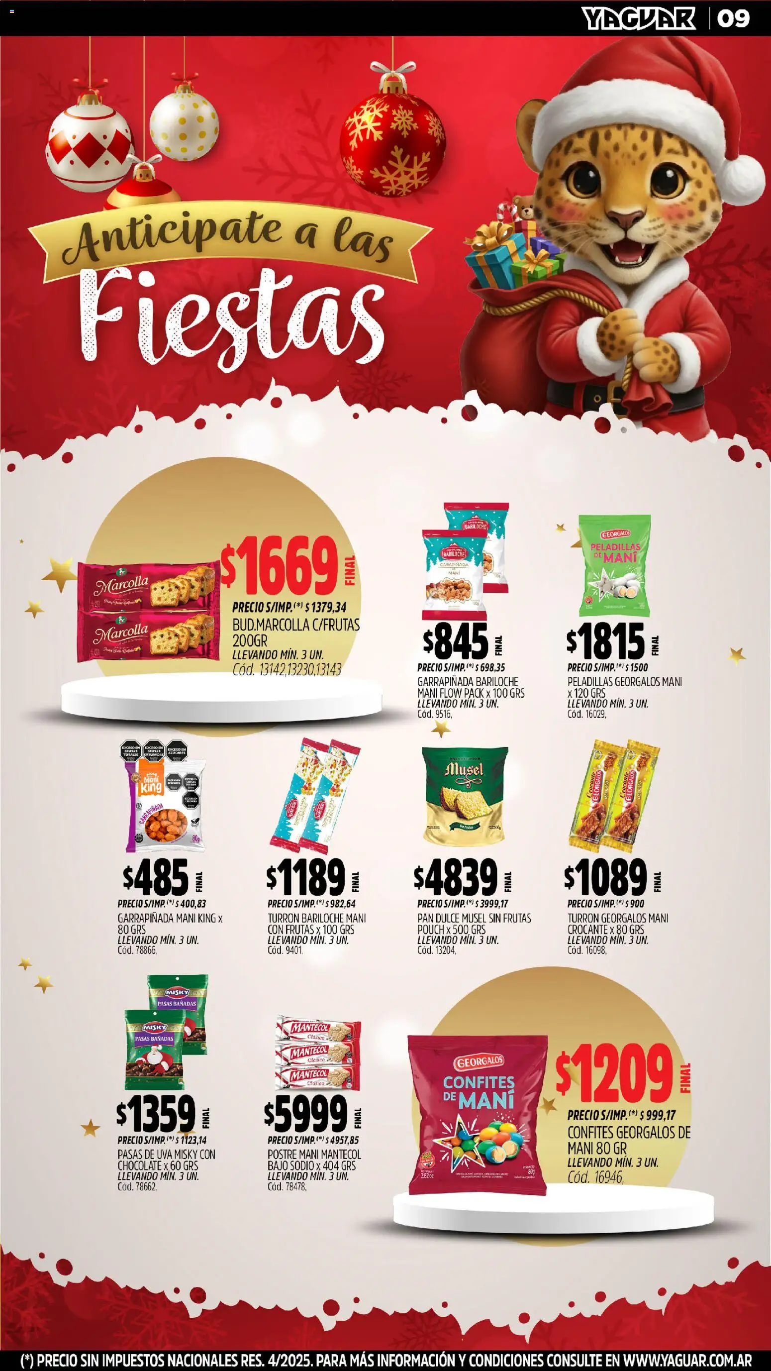 Yaguar - General Roca │ válido desde el 17.11.2025 | Página: 9 | Productos: Mani, Uva, Chocolate, Turrón