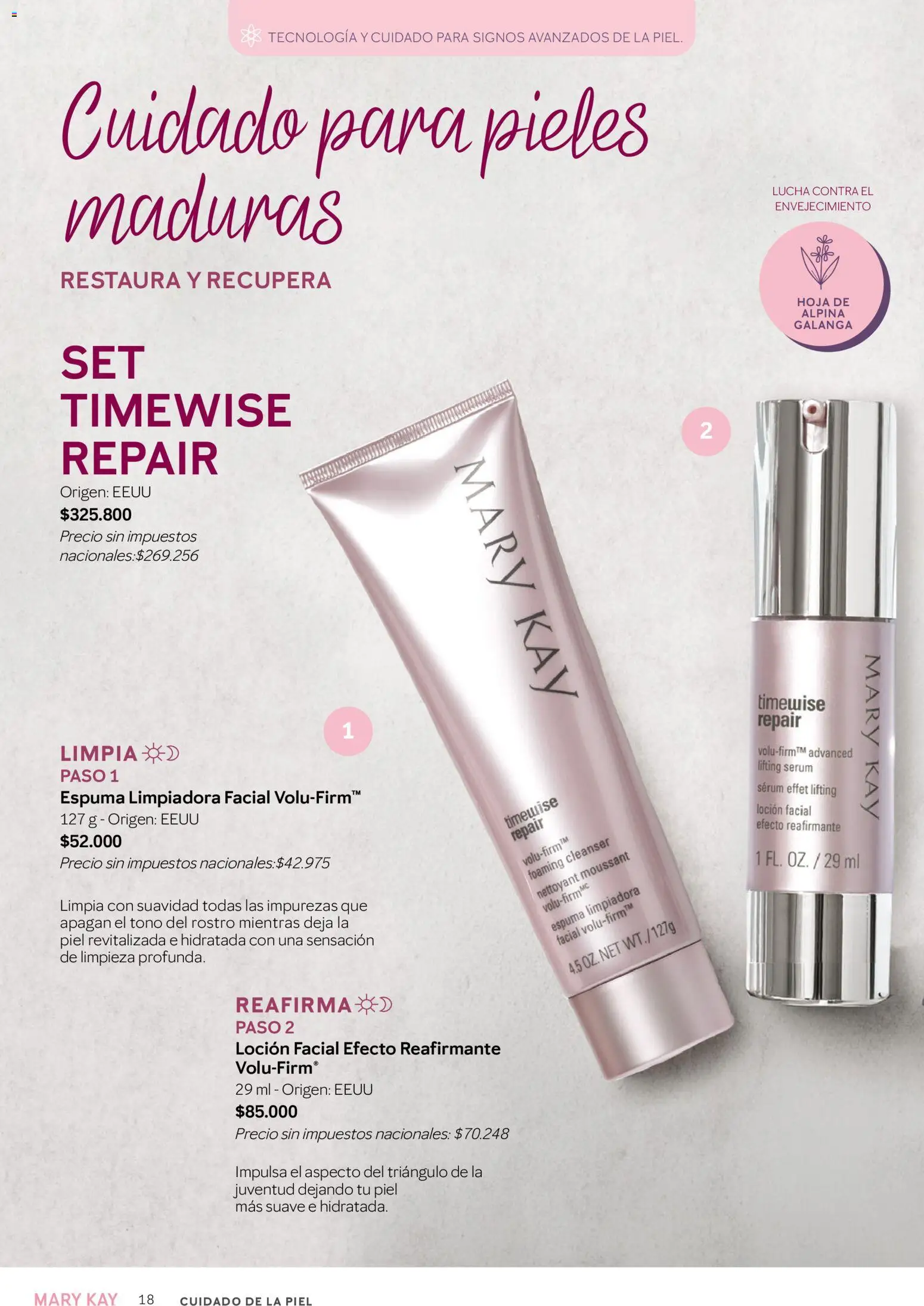Mary Kay - Look Digital Otoño 2026 │ válido desde el 01.04.2026 | Página: 18 | Productos: Serum, Loción, Espuma