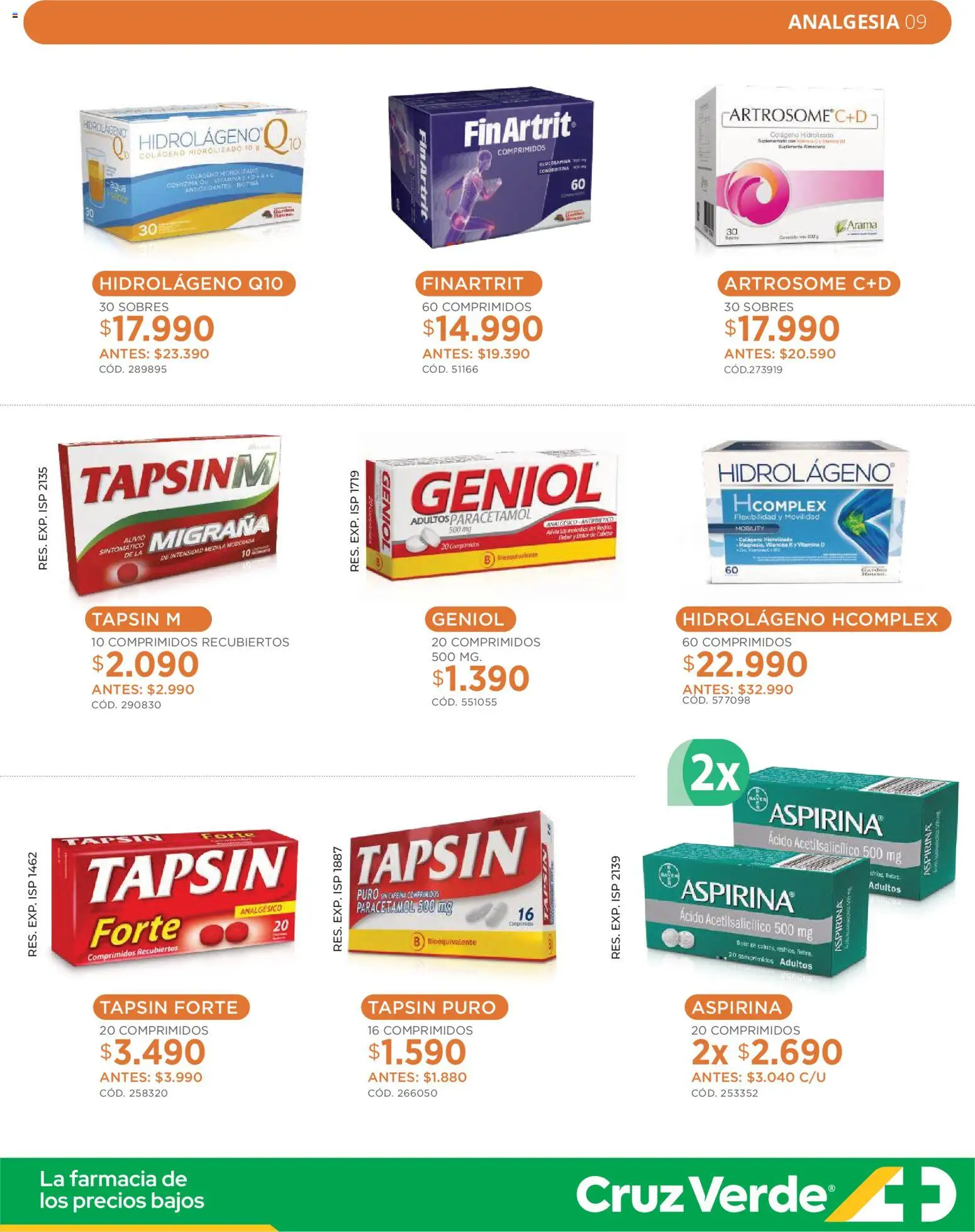 Cruz Verde - Ahorro Verano │ válido desde el 01.01.2026 | Página: 9 | Productos: Analgésico