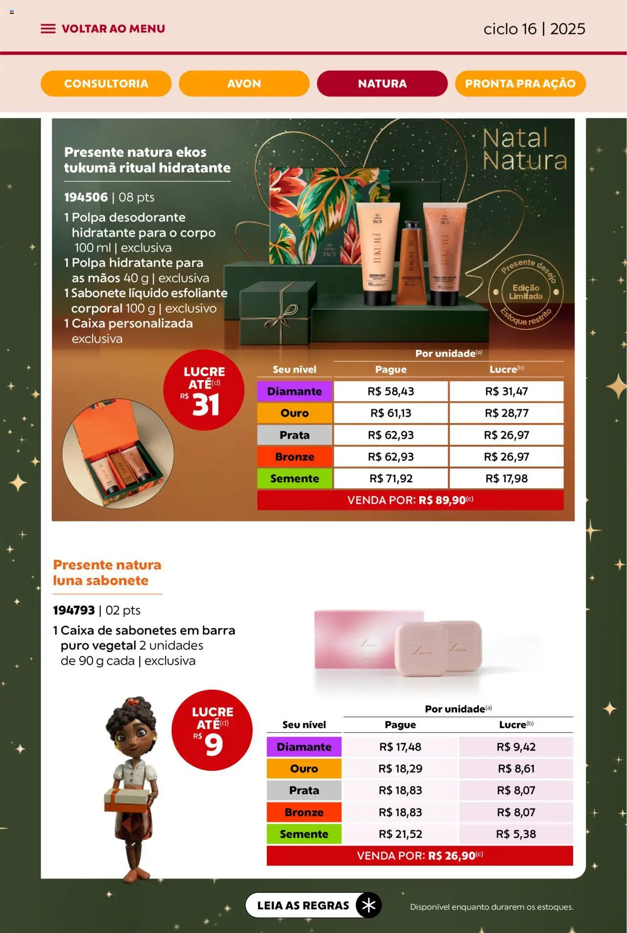 Avon Folheto - válido de 26.09.2025 | Página: 69 | Produtos: Desodorante, Caixa, Sabonete, Sabonete líquido