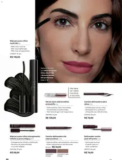 Natura - Ciclo 03/2026 - Pré-Visualização do folheto da loja Natura, válido de 04.02.2026 | Página: 80 | Produtos: Máscara para cílios, Batom, Caneta, Sérum