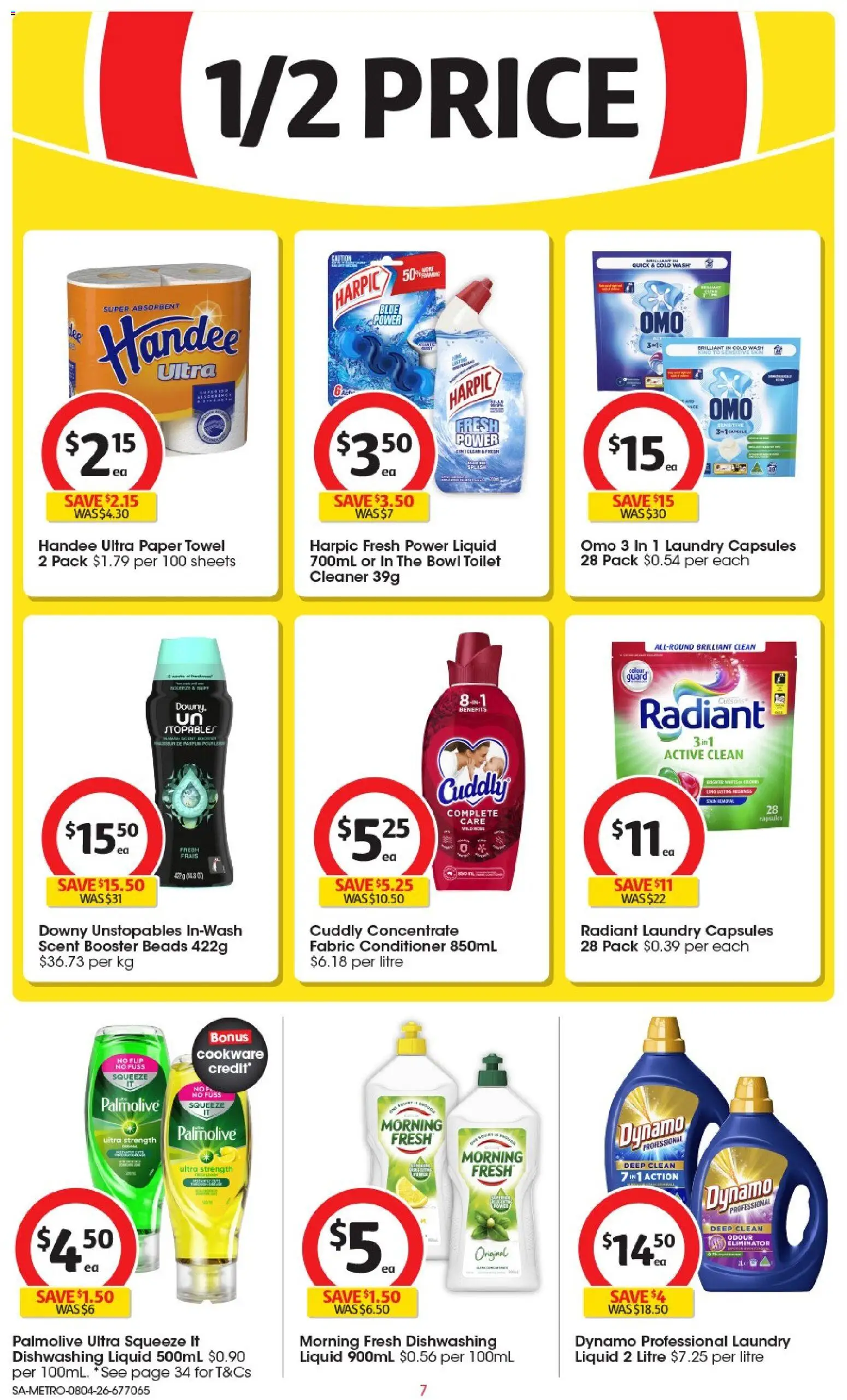 Coles catalogue - valid from 08.04.2026 | Page: 7 | Products: Toilet, Conditioner, Cookware, Laundry
