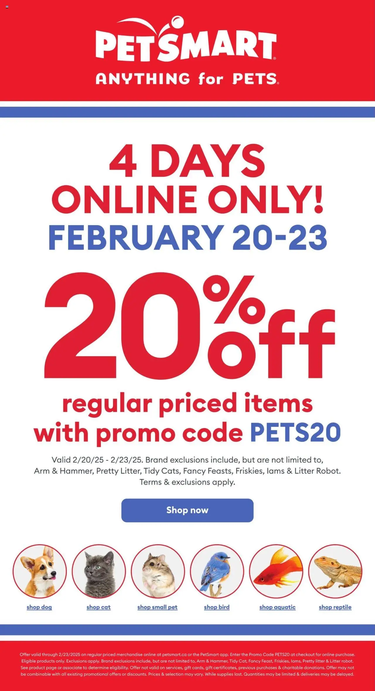 Petsmart flyer from Feb 20, 2025 > online preview