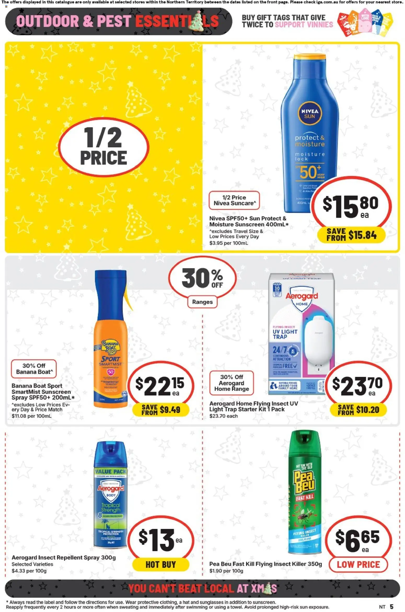 IGA catalogue - valid from 26.11.2025 | Page: 5 | Products: Light, Sunscreen, Pea, Hat