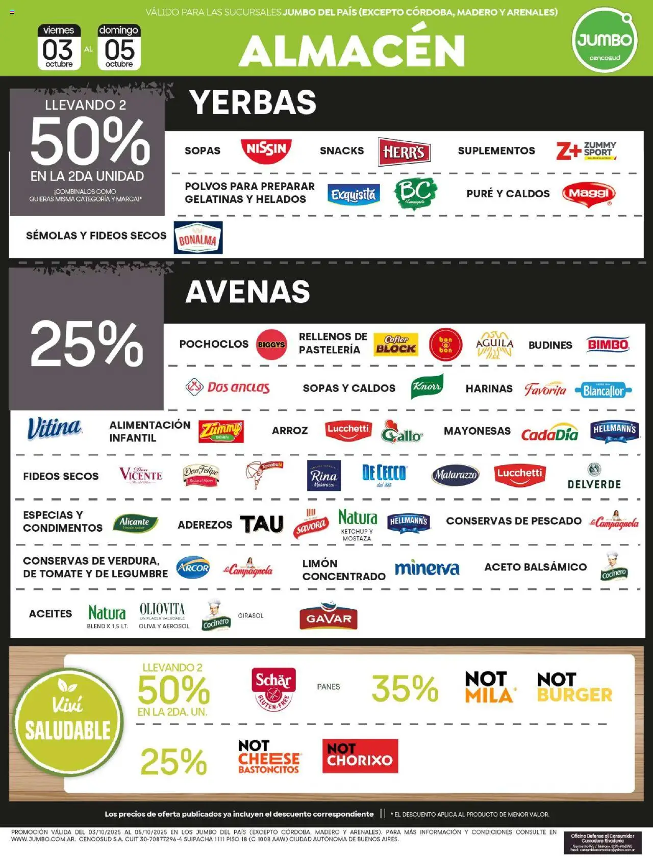 Jumbo - Ofertas │ válido desde el 03.10.2025 | Página: 3 | Productos: Ketchup, Aceto, Limón, Arroz