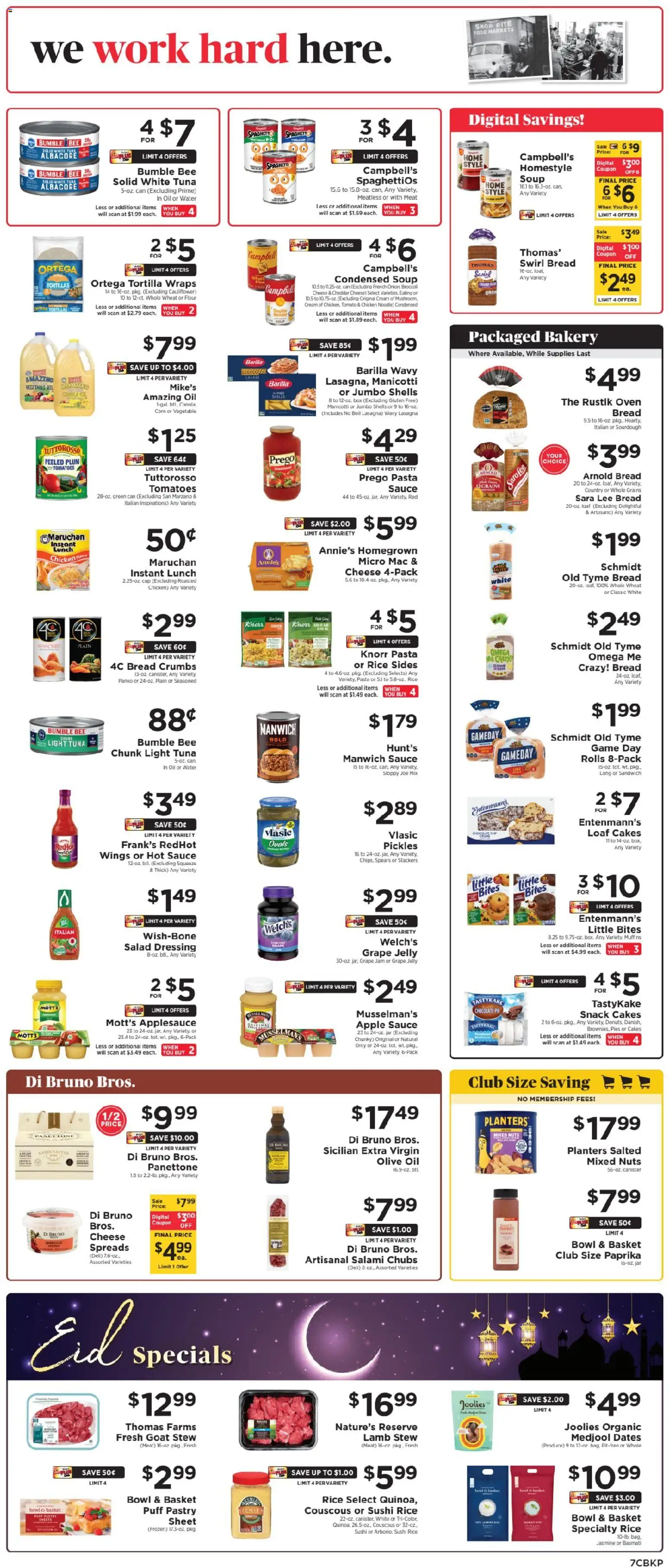 ShopRite Weekly Ad - valid from 13.03.2026 | Page: 9 | Products: Bakery, Corn, Medjool Dates, Rice