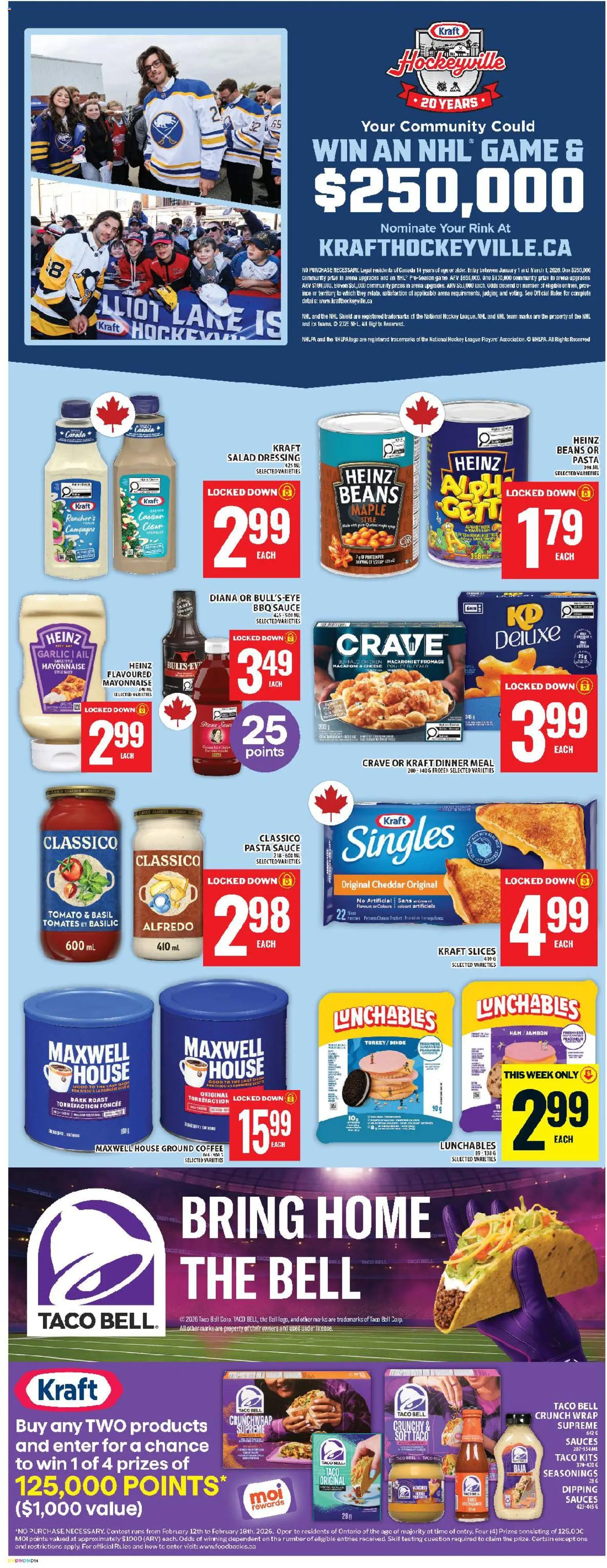 Food Basics flyer valid from 12.02.2026 | Page: 17 | Products: Pasta, Salad, Turkey, Coffee