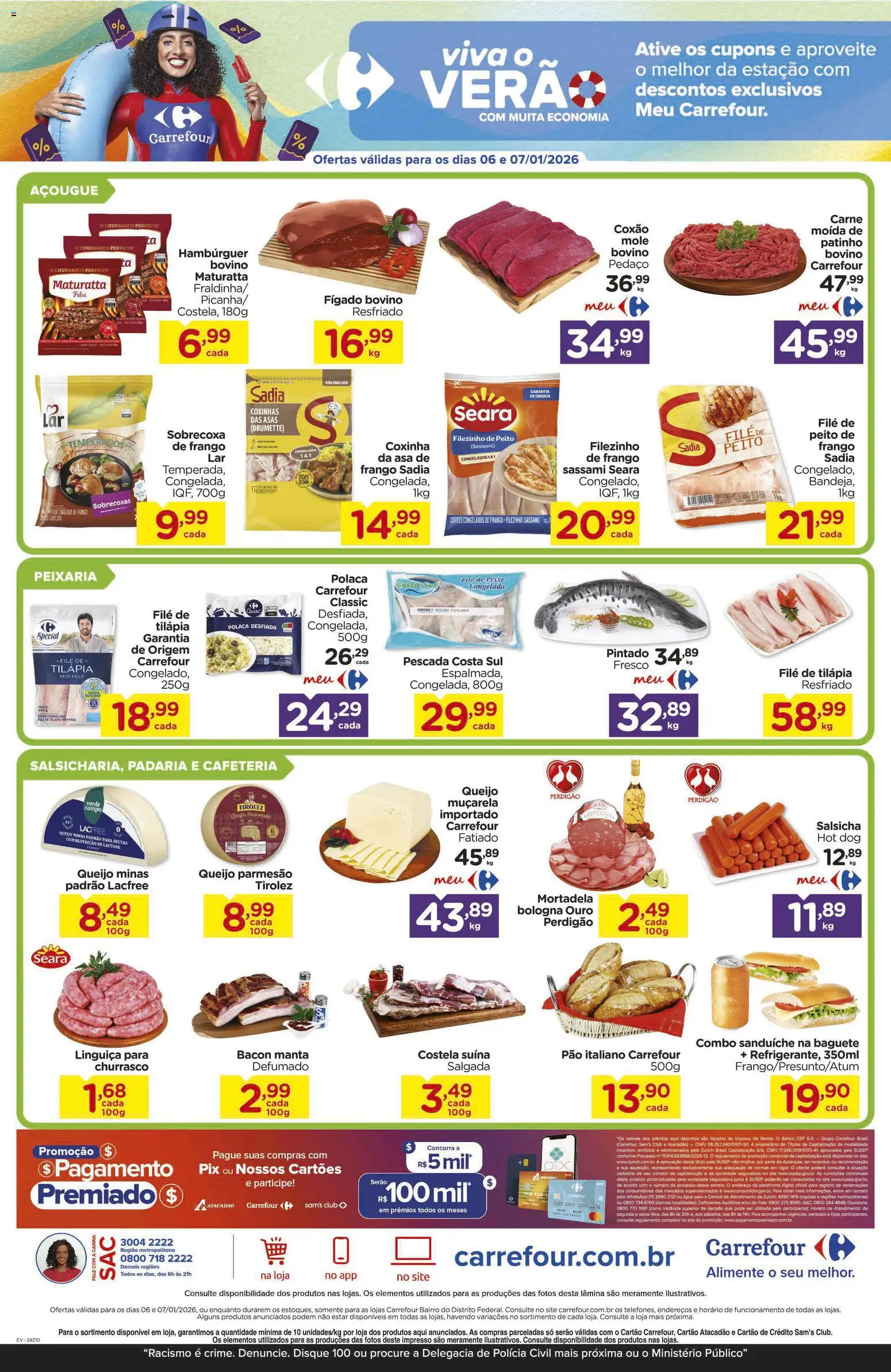 Carrefour Bairro Folheto - válido de 06.01.2026 | Página: 2 | Produtos: Sanduíche, Carne, Hambúrguer, Frango