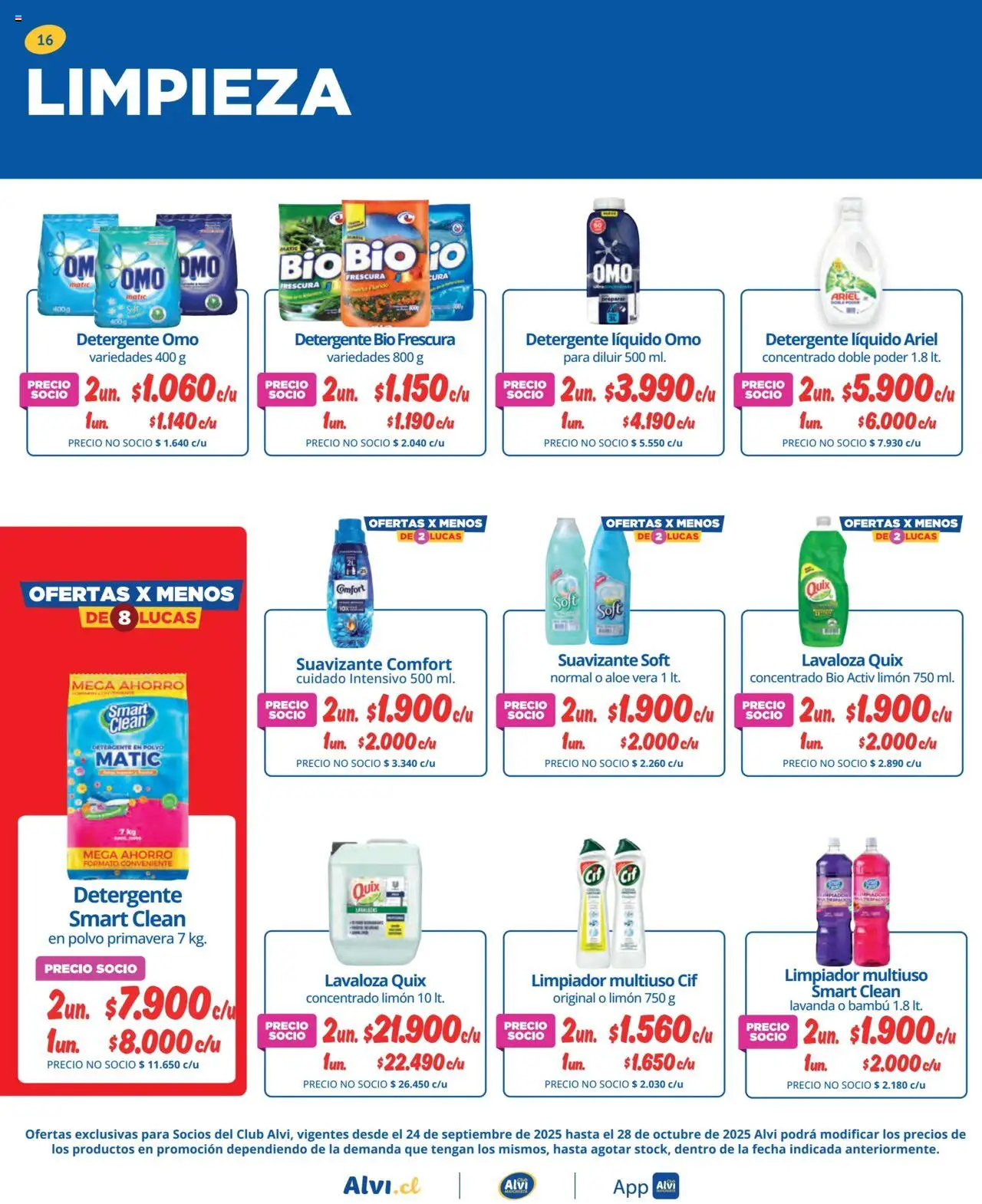 Alvi catálogo │ válido desde el 01.10.2025 | Página: 16 | Productos: Limón, Suavizante, Polvo, Detergente