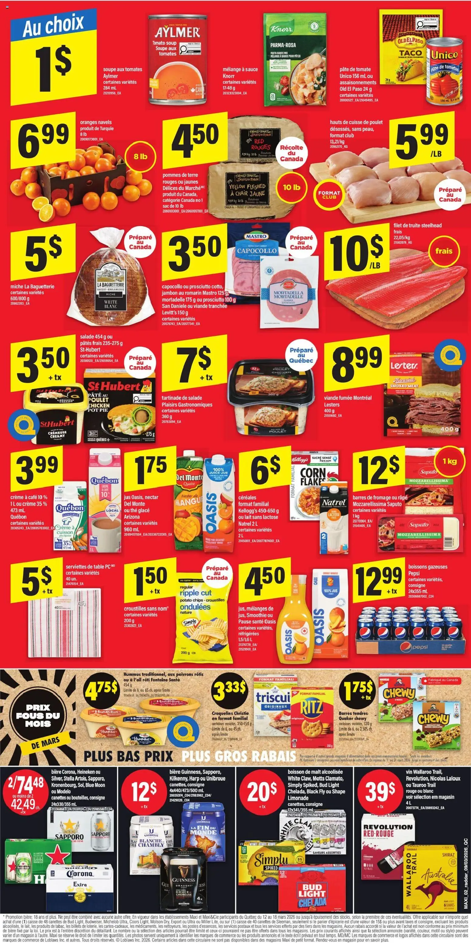 Maxi flyer valid from 12.03.2026 | Page: 2 | Products: Bakery, Table, Chair, Chicken