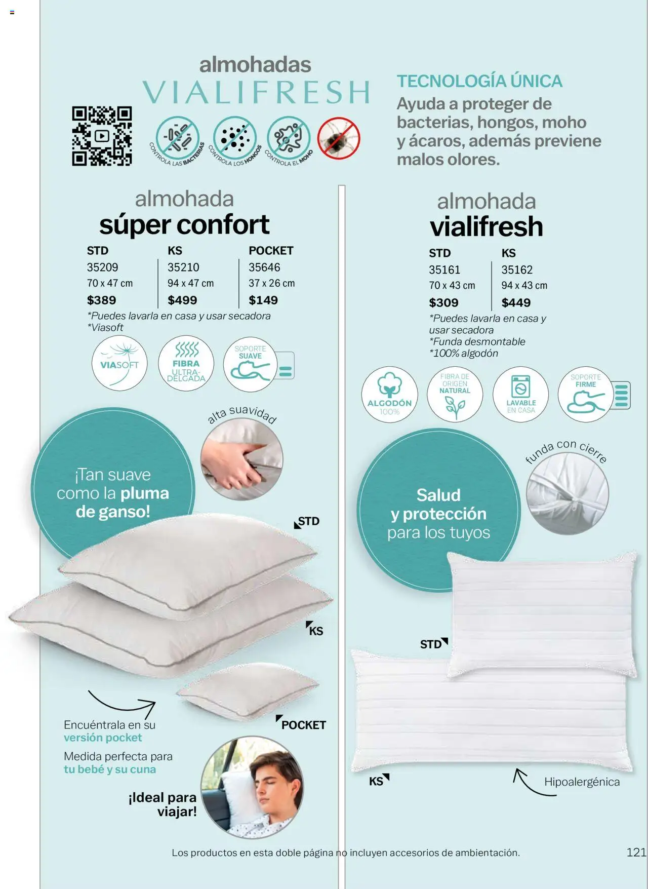 Nuevas ofertas de Vianney válidas en toda la República Mexicana desde el 15.08.2025. ¡Encuentra las mejores ofertas en Vianney - Catálogo Invierno! | Página: 123 | Productos: Hongos, Funda, Algodón, Almohada