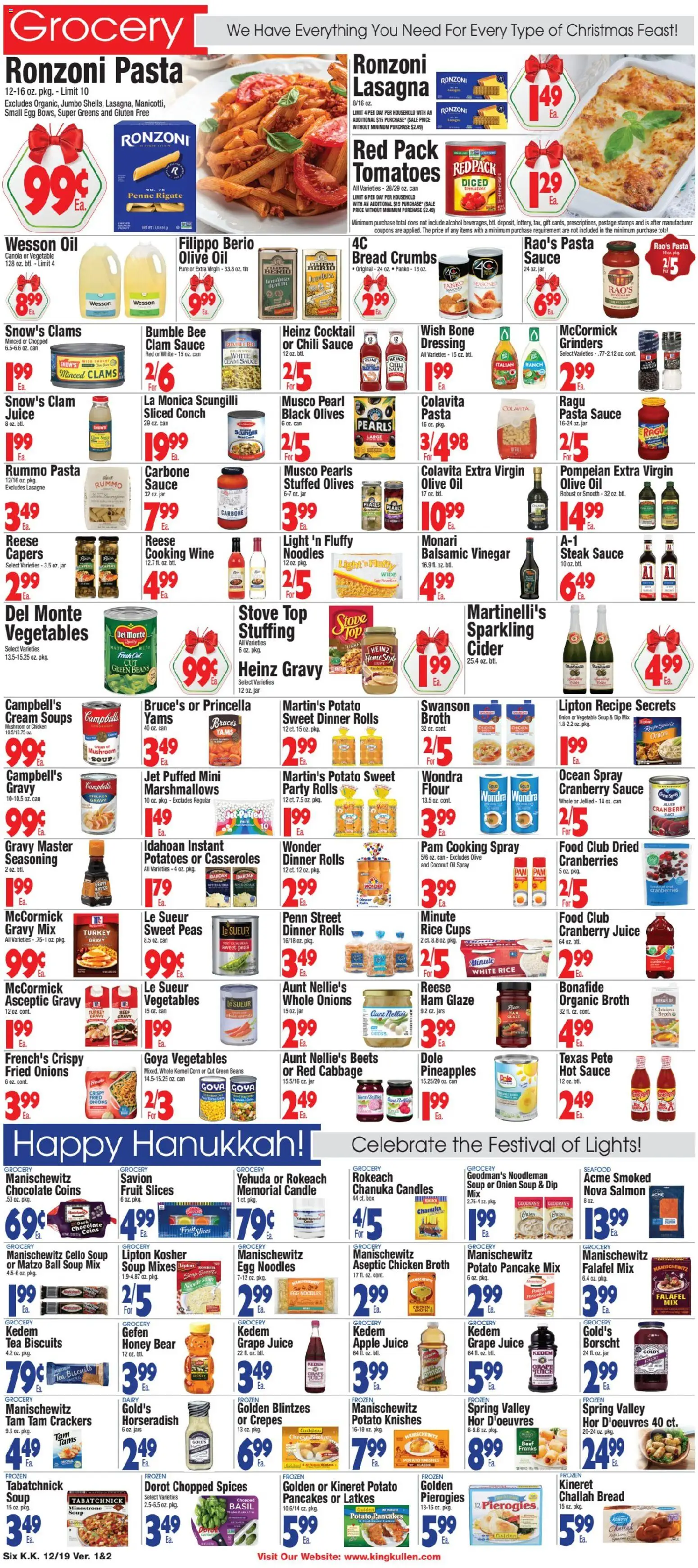 King Kullen Weekly Ad - valid from 18.12.2025 | Page: 6 | Products: Tomatoes, Noodles, Beef, Seafood