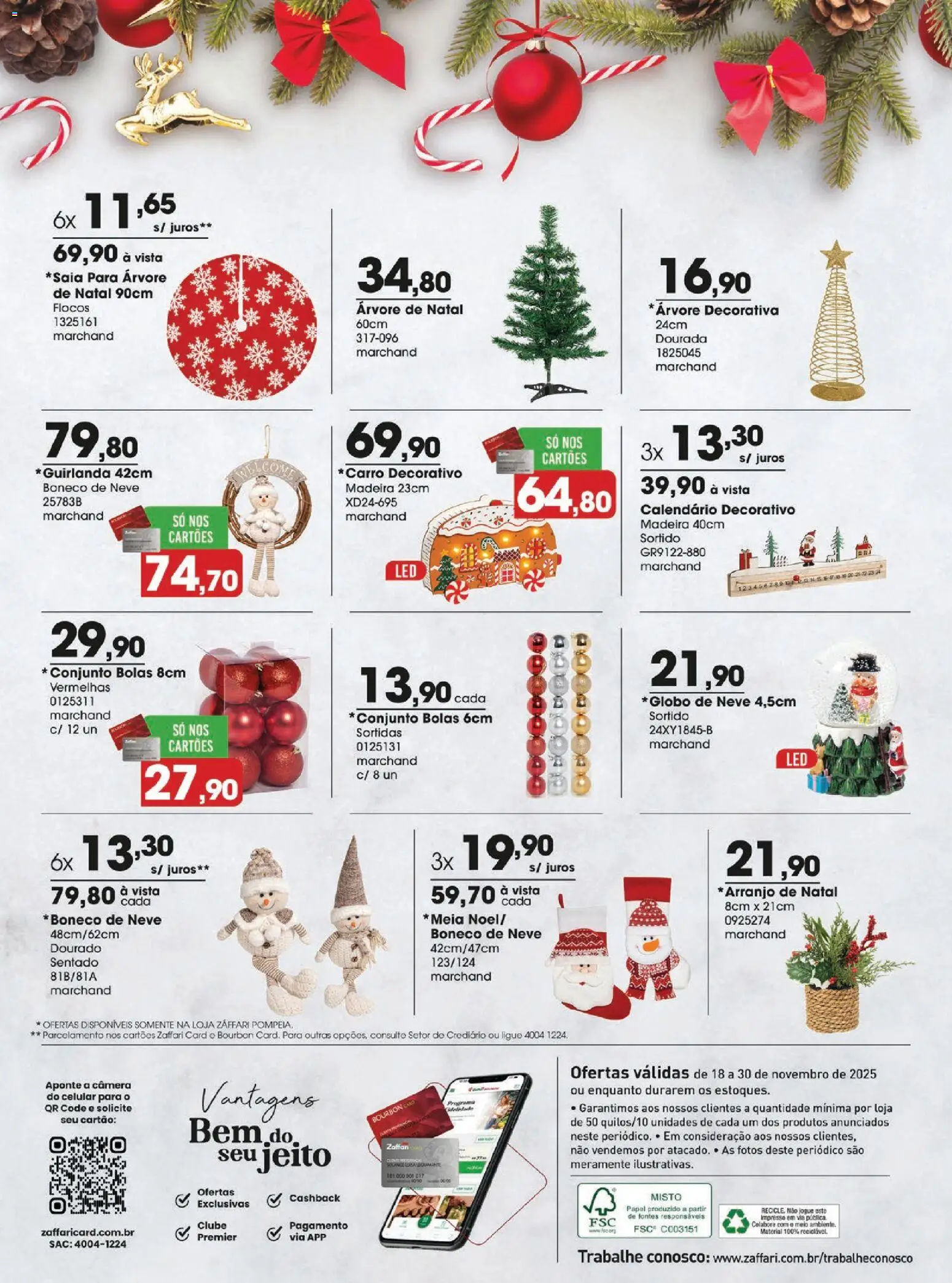 Zaffari Folheto - válido de 18.11.2025 | Página: 18 | Produtos: Celular, Árvore de natal, Flocos, Câmera