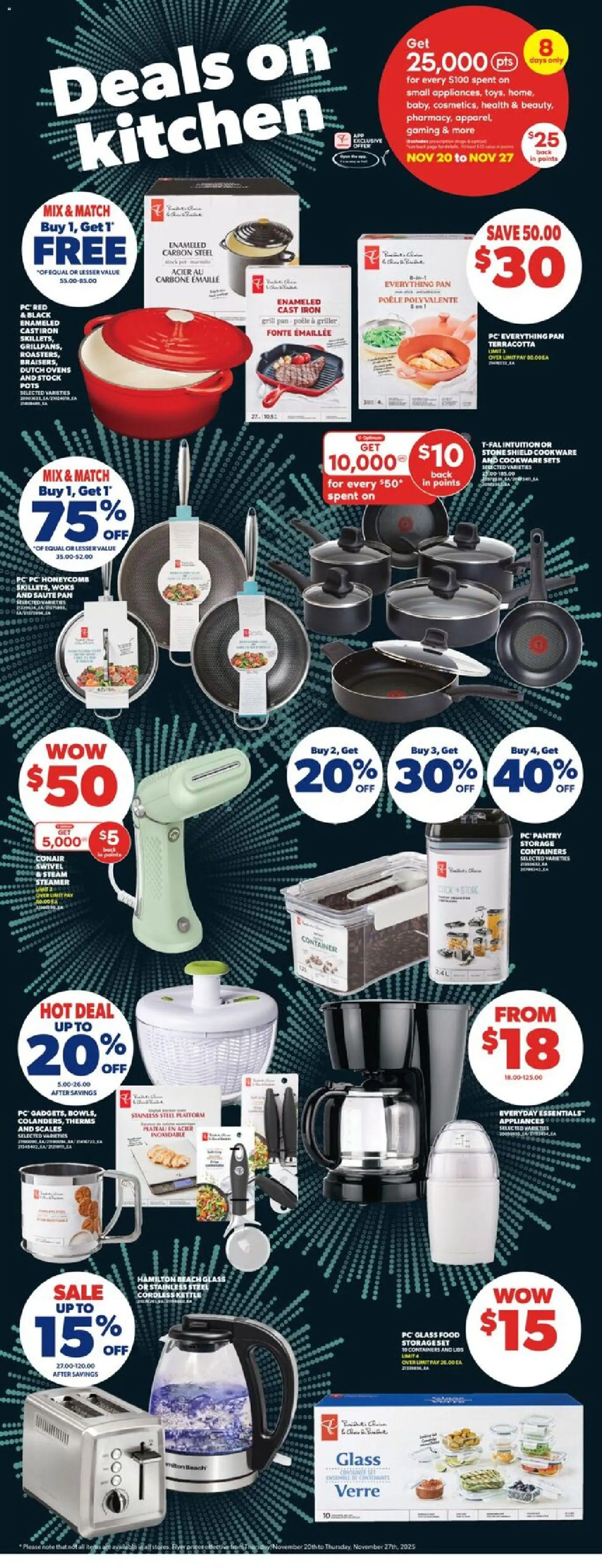 Real Canadian Superstore flyer valid from 20.11.2025 | Page: 34 | Products: PC, Grill, Kettle, Iron