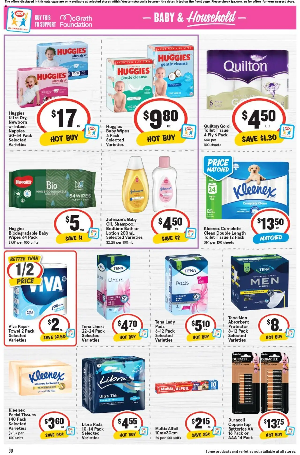 IGA catalogue - valid from 24.09.2025 | Page: 33 | Products: Lotion, Nappies, Tissues, Vitamin