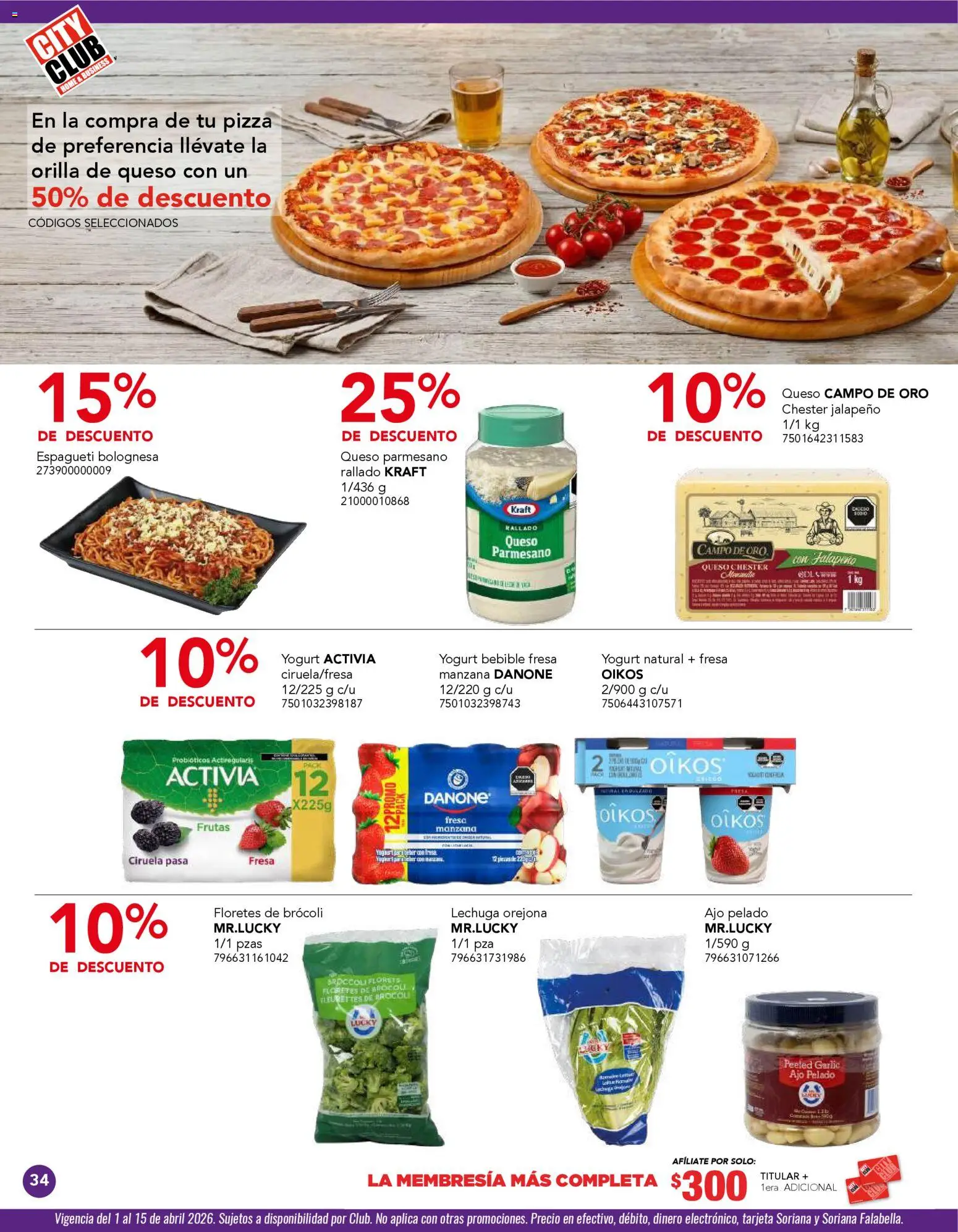 Nuevas ofertas de City Club válidas en toda la República Mexicana desde el 01.04.2026. ¡Encuentra las mejores ofertas en City Club catálogo! | Página: 34