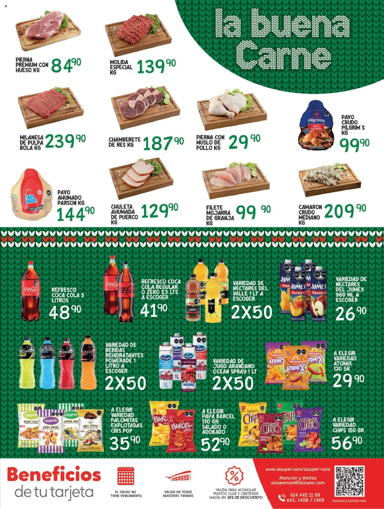 Nuevas ofertas de Alsuper válidas en toda la República Mexicana desde el 09.12.2025. ¡Encuentra las mejores ofertas en Alsuper folleto Chihuahua Capital! | Página: 7 | Productos: Milanesa, Manzana, Jugo, Res