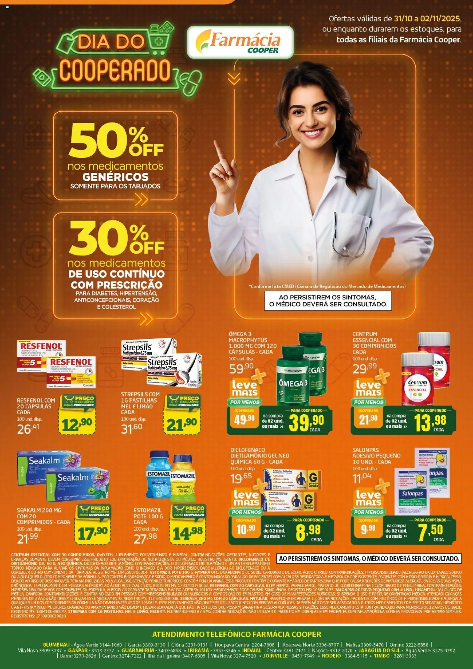 Cooper Folheto - válido de 31.10.2025 | Página: 2 | Produtos: Ômega 3, Polivitamínico, Mel, Resfenol