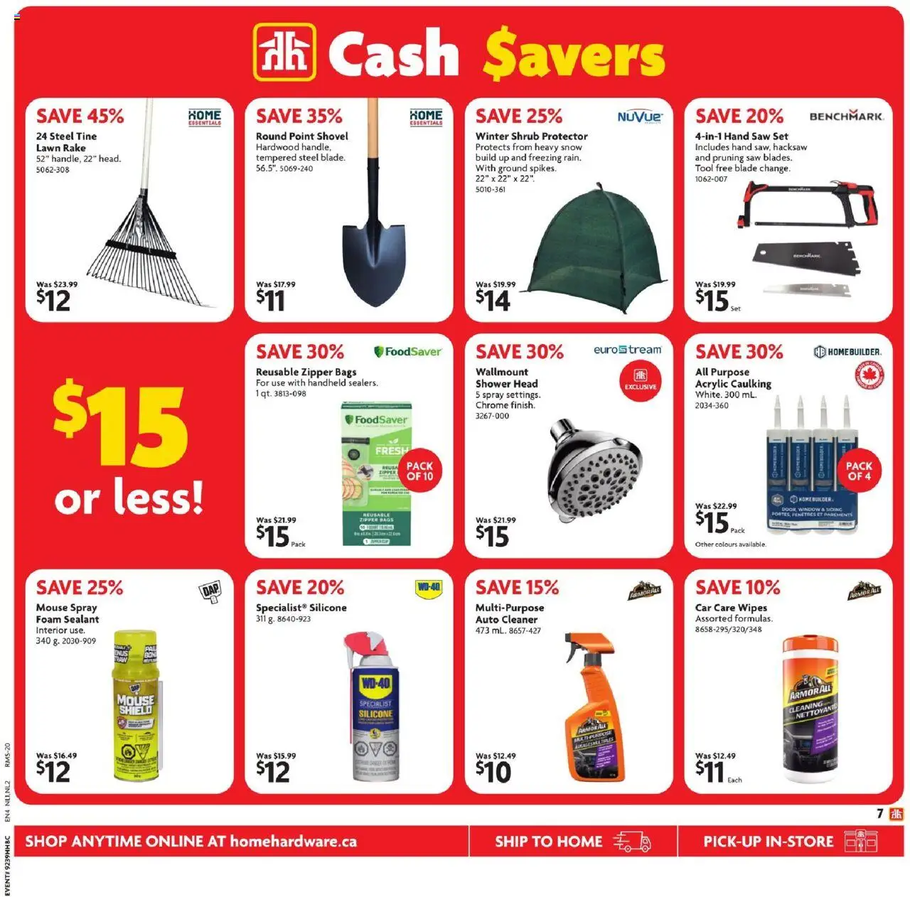 Home Hardware flyer valid from 25.09.2025 | Page: 8 | Products: Mouse, Shower