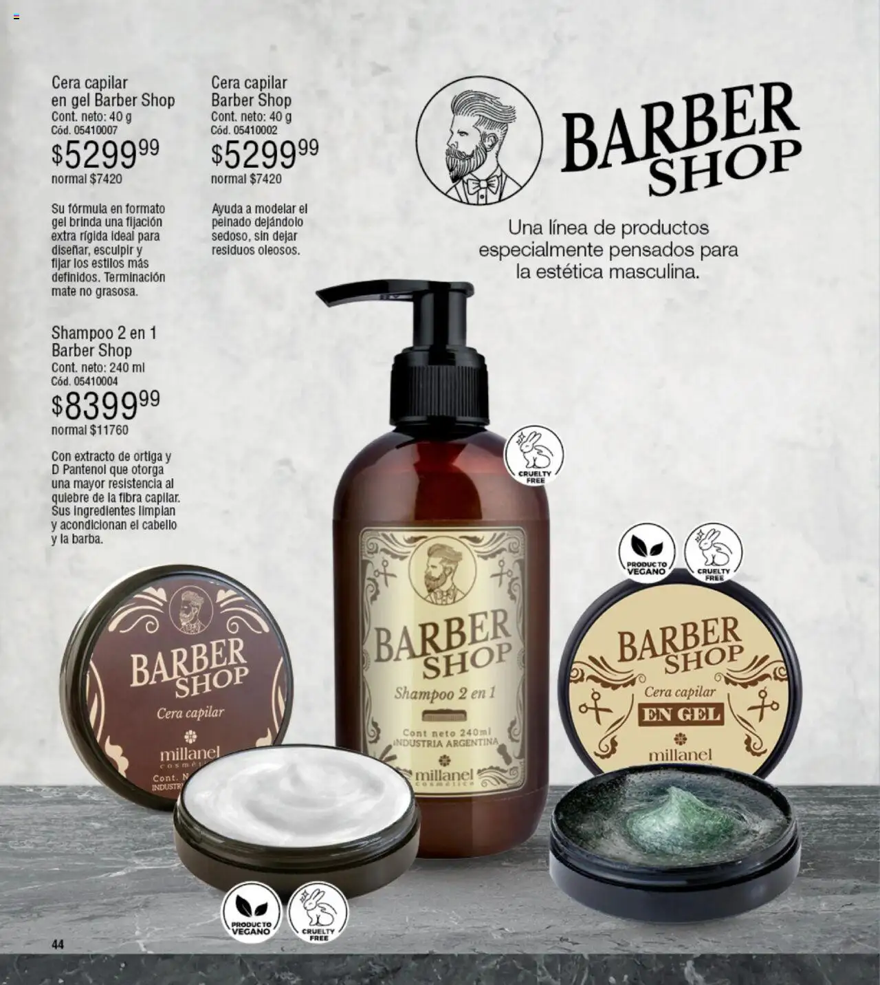 Millanel catálogo │ válido desde el 18.08.2025 | Página: 44 | Productos: Mate, Shampoo, Cera