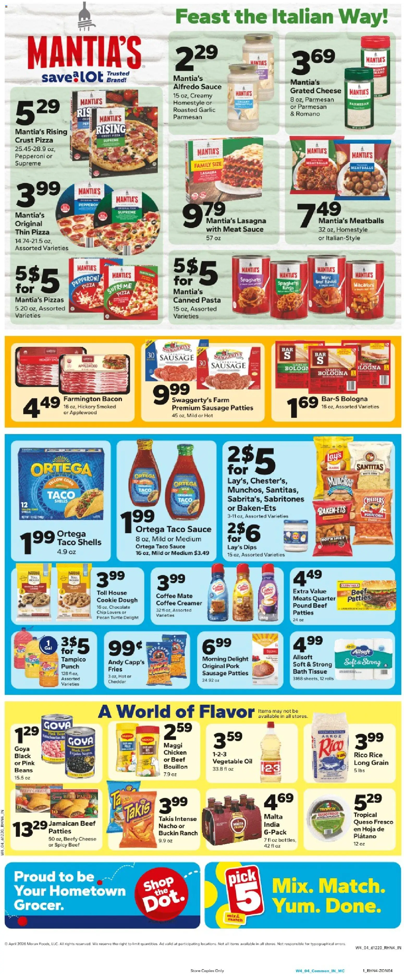Save a Lot Weekly Ad - valid from 22.04.2026 | Page: 2 | Products: Bath, Chocolate, Rice, Garlic
