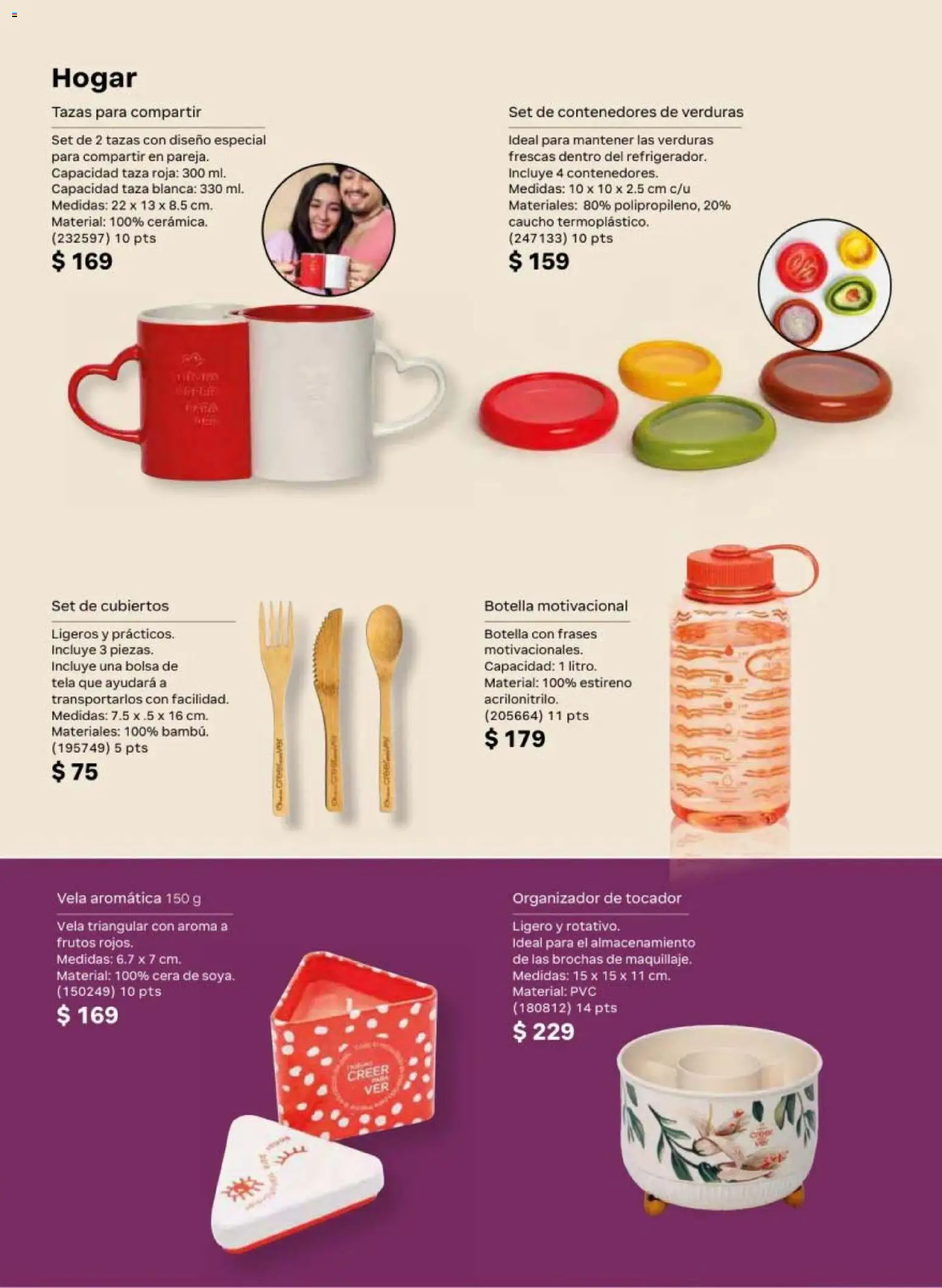 Nuevas ofertas de Natura válidas en toda la República Mexicana desde el 13.03.2026. ¡Encuentra las mejores ofertas en Natura campaña 5 2026! | Página: 159 | Productos: Taza, Bolsa, Organizador, Botella