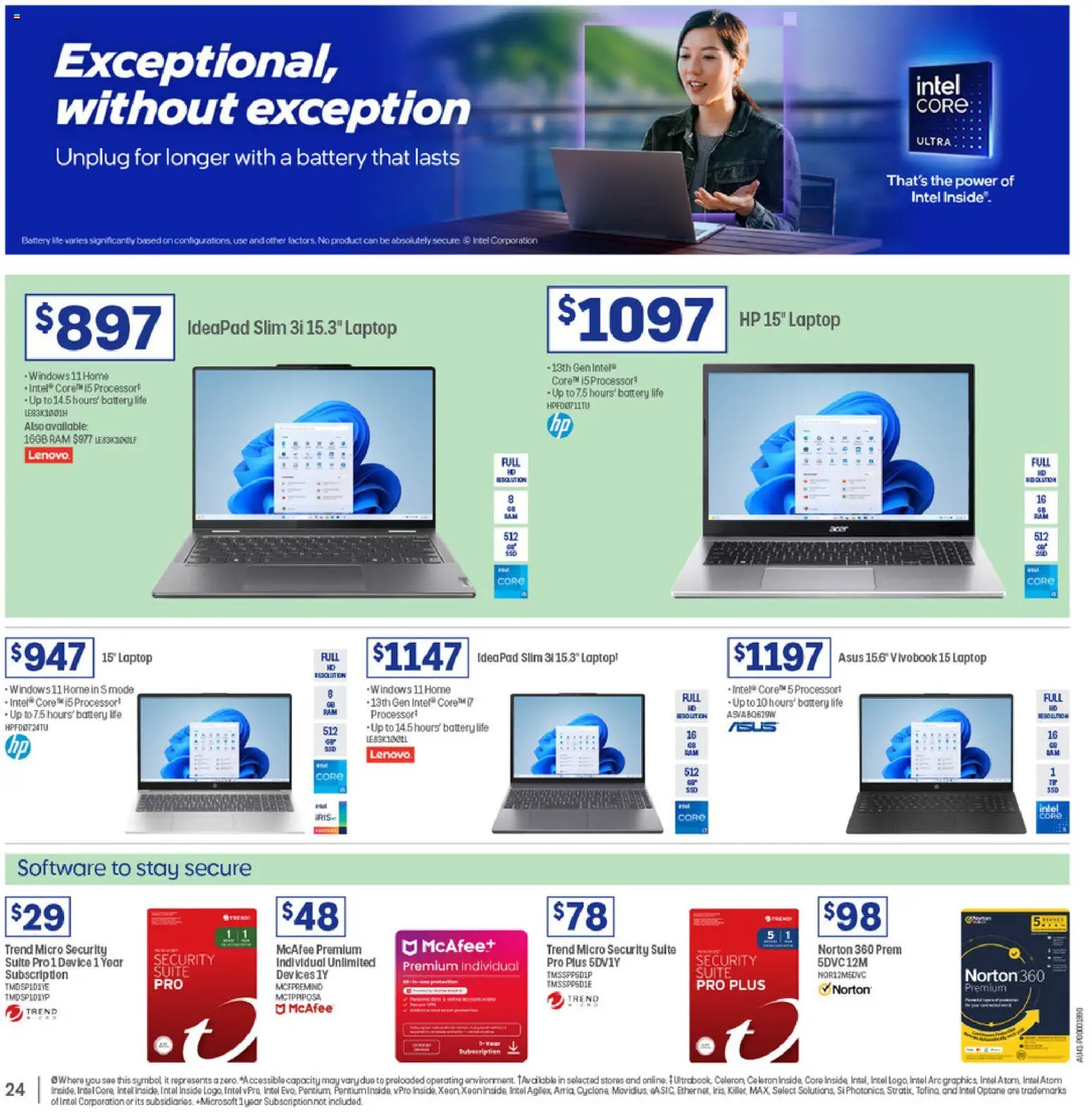 Officeworks catalogue - valid from 04.12.2025 | Page: 24 | Products: Battery, Suite, Device, Laptop