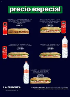 Vista previa de La Europea Catálogo Combos de Baguette, nuevo folleto de la tienda, válido en México a partir del 21.07.2025