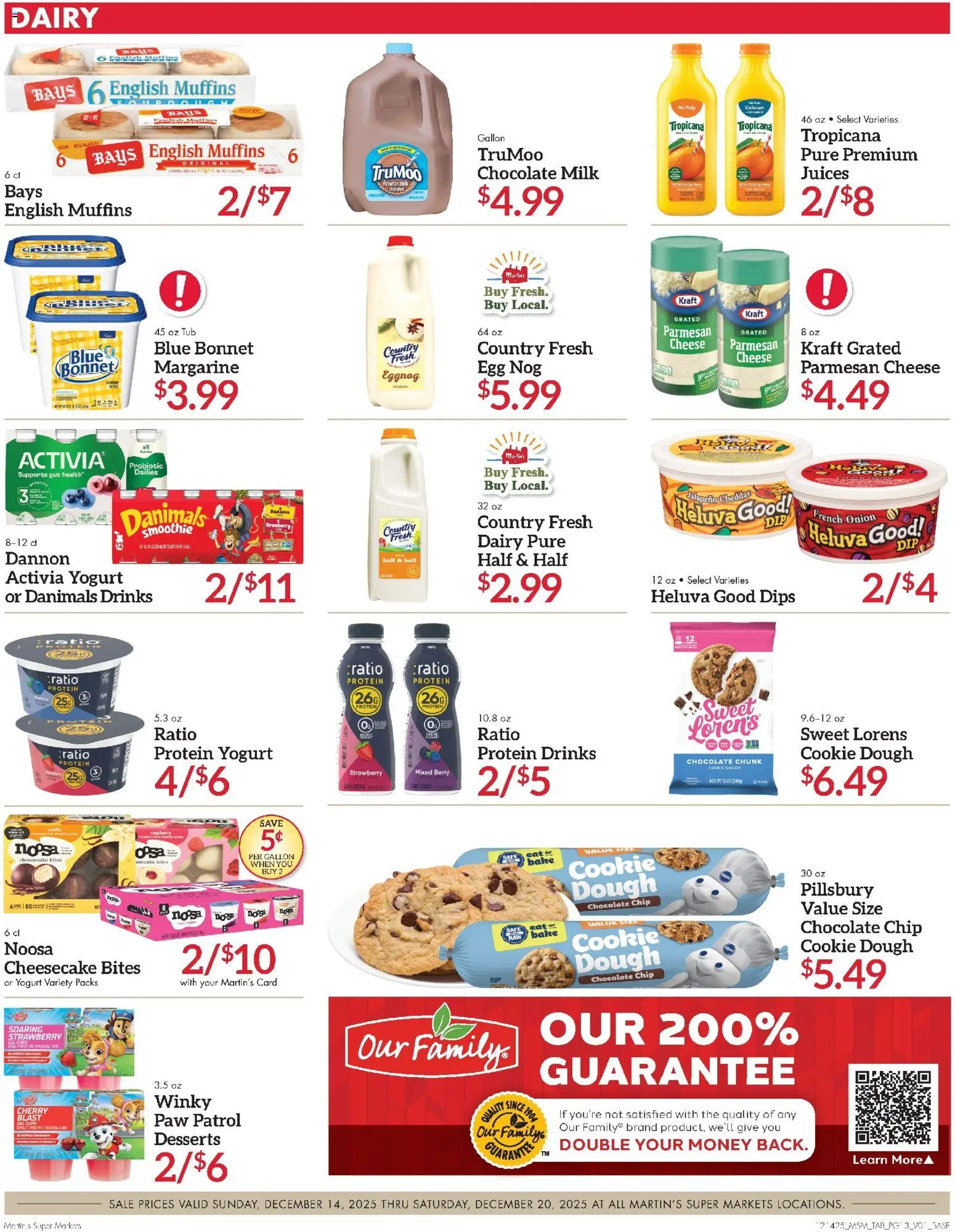 Martin’s Weekly Ad - valid from 14.12.2025 | Page: 13 | Products: Milk, Yogurt, Raspberry, Onion