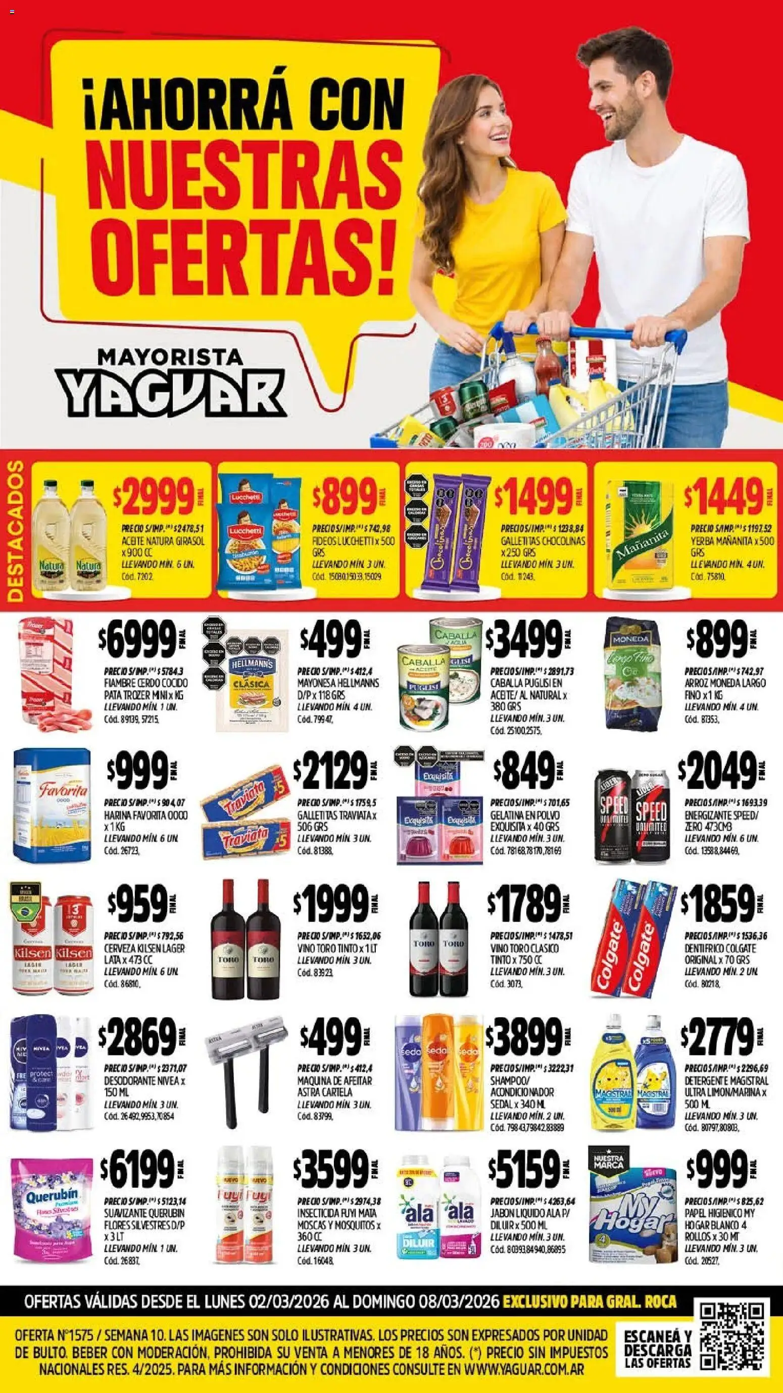 Yaguar - Oferta Semanal General Roca │ válido desde el 02.03.2026 | Página: 1 | Productos: Insecticida, Aceite, Polvo, Jabón