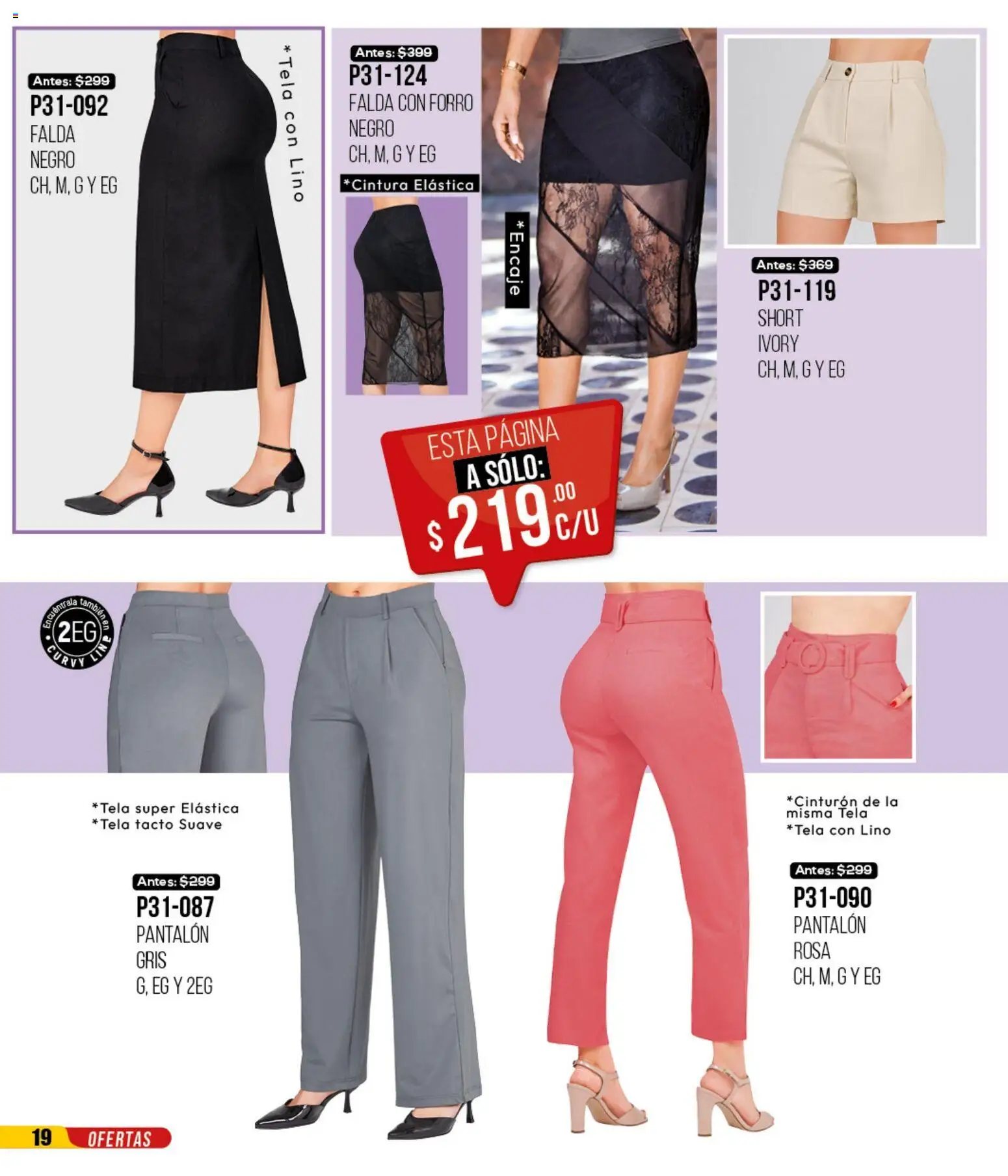 Nuevas ofertas de Cklass válidas en toda la República Mexicana desde el 12.01.2026. ¡Encuentra las mejores ofertas en Cklass catálogo Mega Ofertas Ropa! | Página: 20 | Productos: Cinturón, Falda, Short