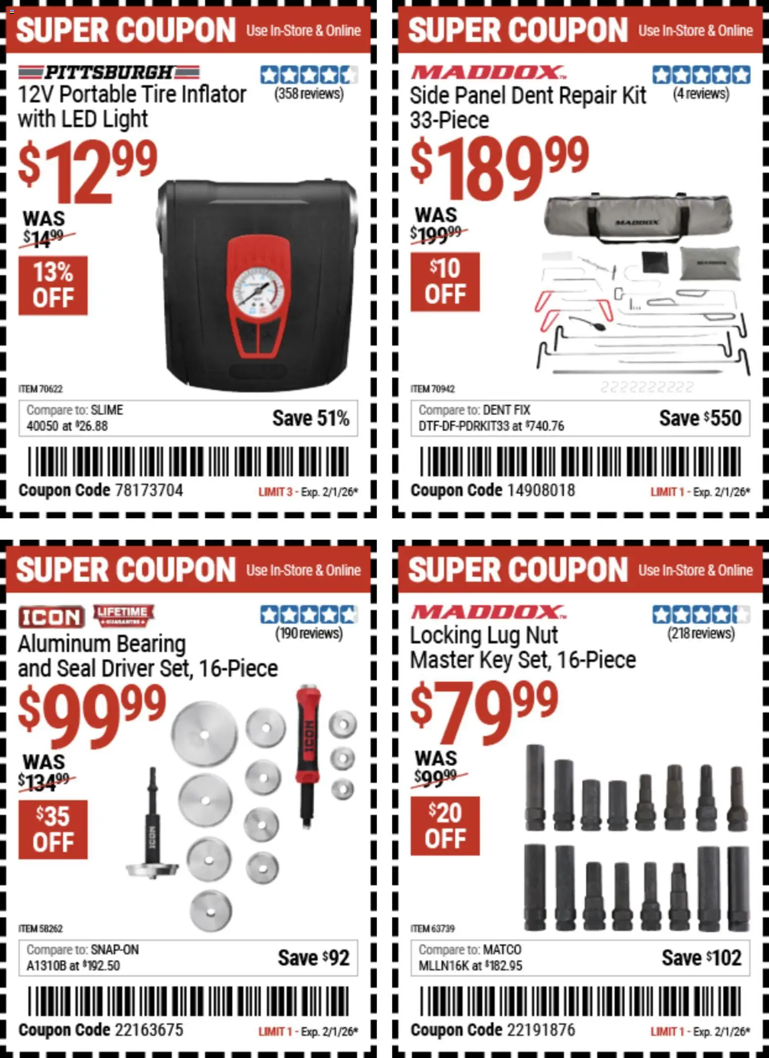 Harbor Freight Weekly Ad - valid from 20.01.2026 | Page: 11 | Products: Tire