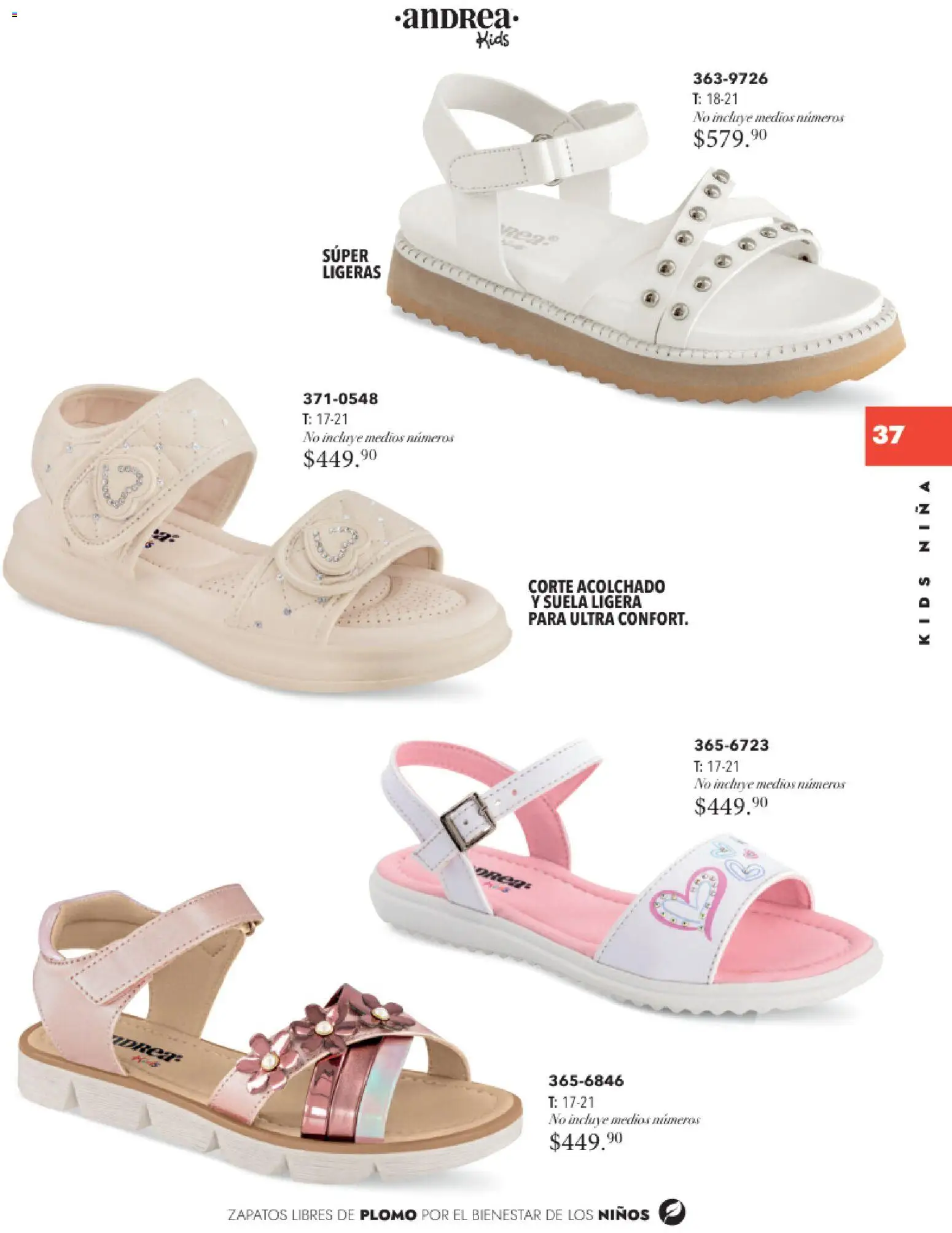Nuevas ofertas de Andrea válidas en toda la República Mexicana desde el 26.11.2025. ¡Encuentra las mejores ofertas en Andrea catálogo Infantil Kids! | Página: 36 | Productos: Zapatos, Acolchado