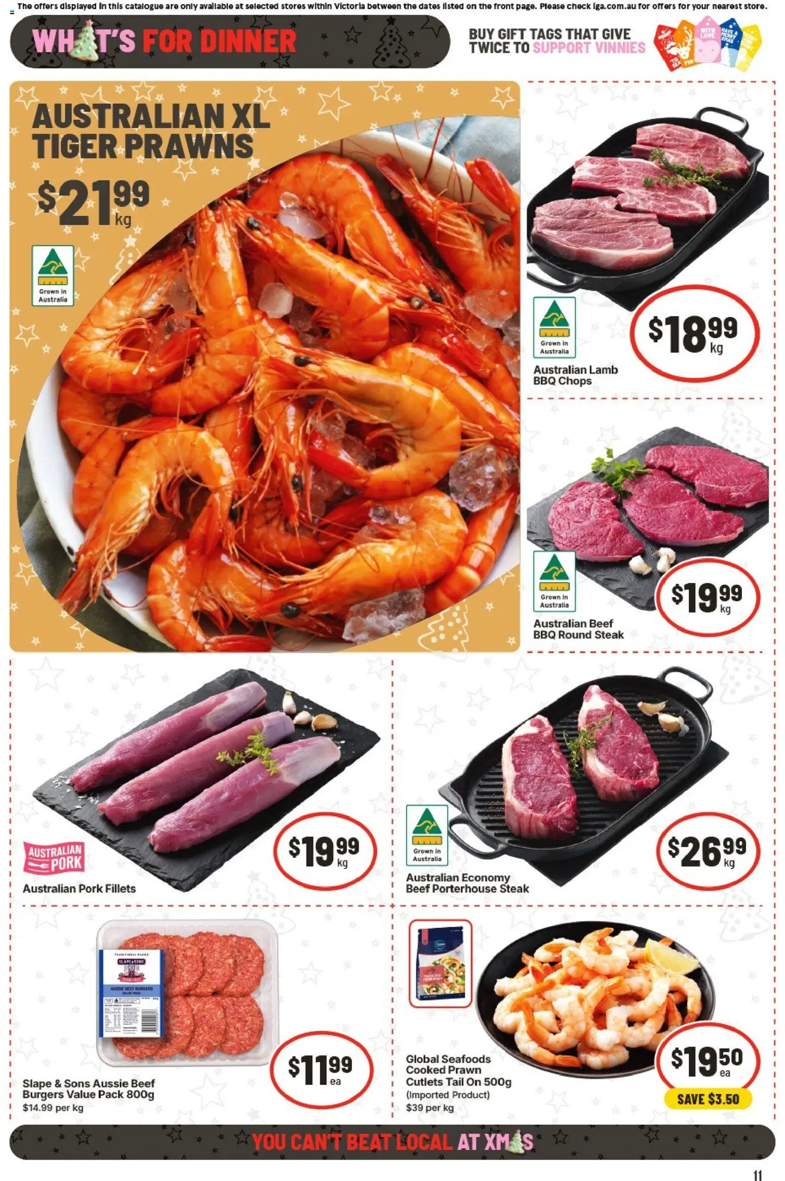 IGA catalogue - valid from 10.12.2025 | Page: 15 | Products: Pork, Lamb, Beef, Prawns