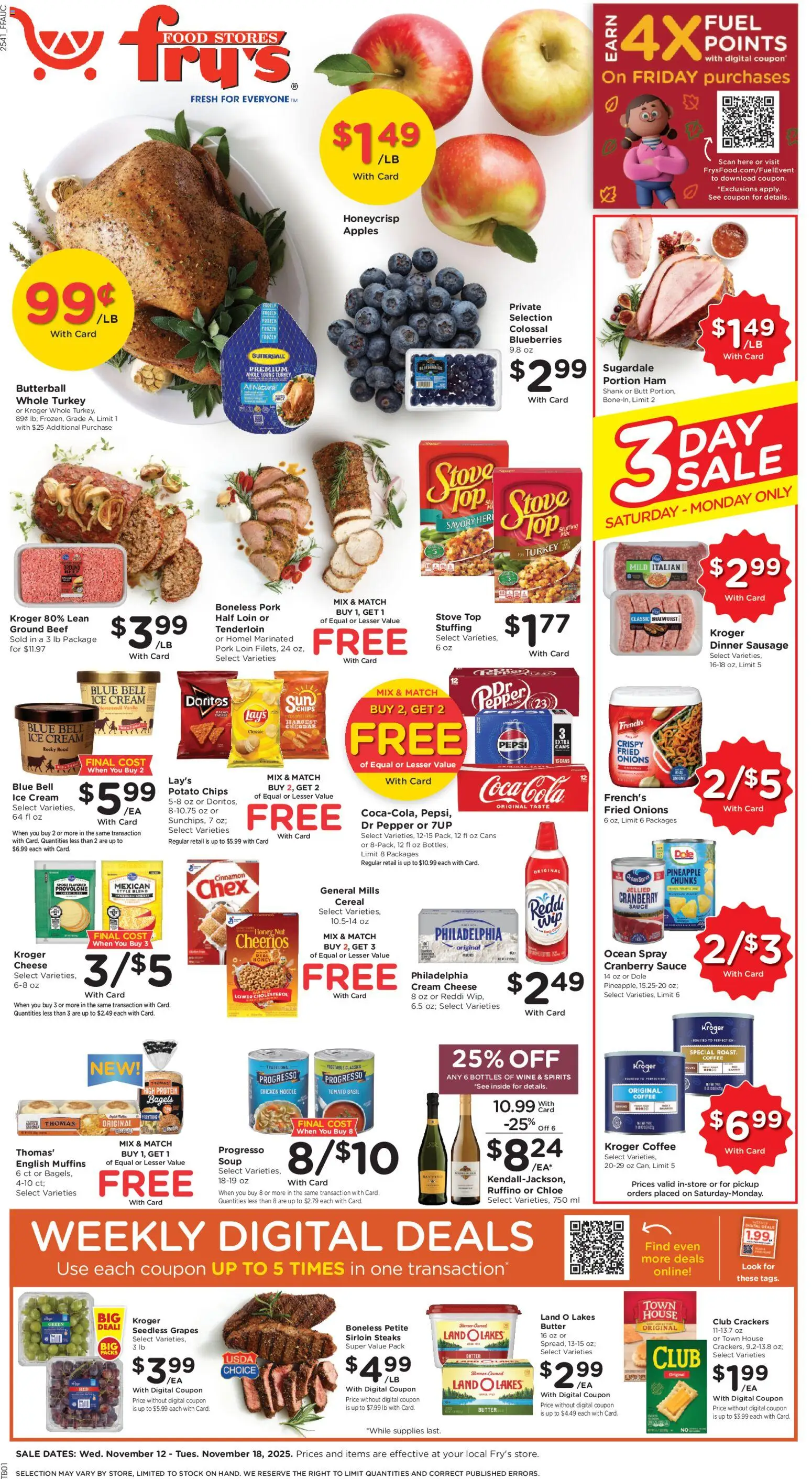 Fry's Food Black Friday - valid from 12.11.2025 | Page: 1 | Products: Pork, Apples, Beef, Pepper