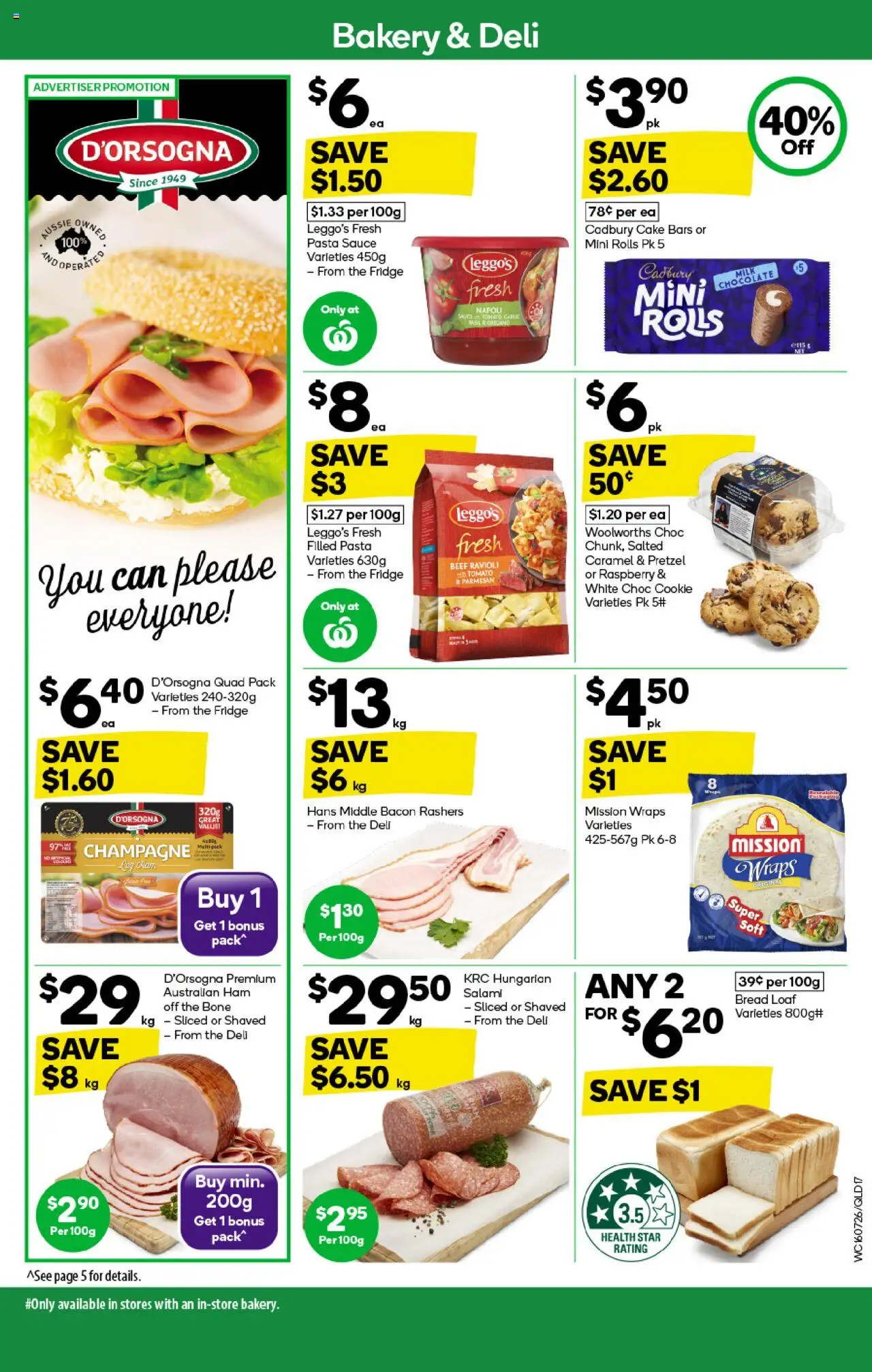 Woolworths catalogue - valid from 16.07.2025 | Page: 17 | Products: Chocolate, Pasta, Sauce, Fridge