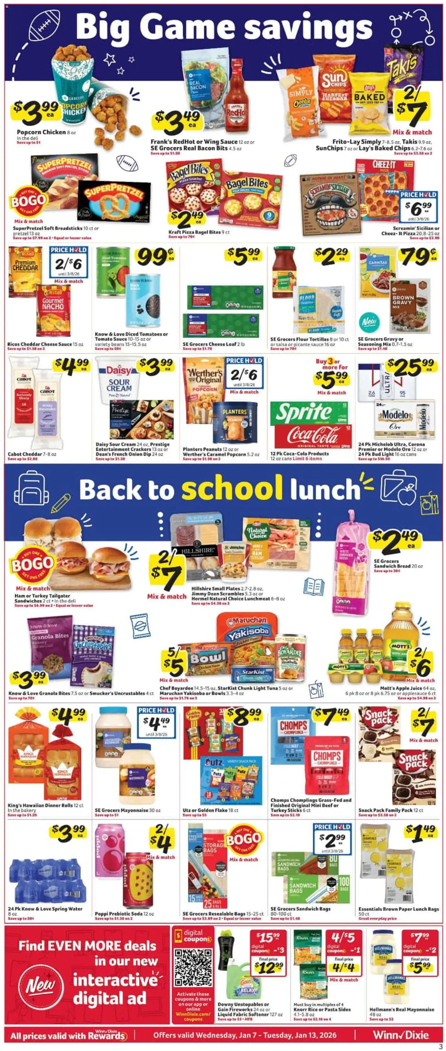 Winn Dixie Weekly Ad - valid from 07.01.2026 | Page: 3 | Products: Juice, Tomatoes, Sour cream, Mayonnaise