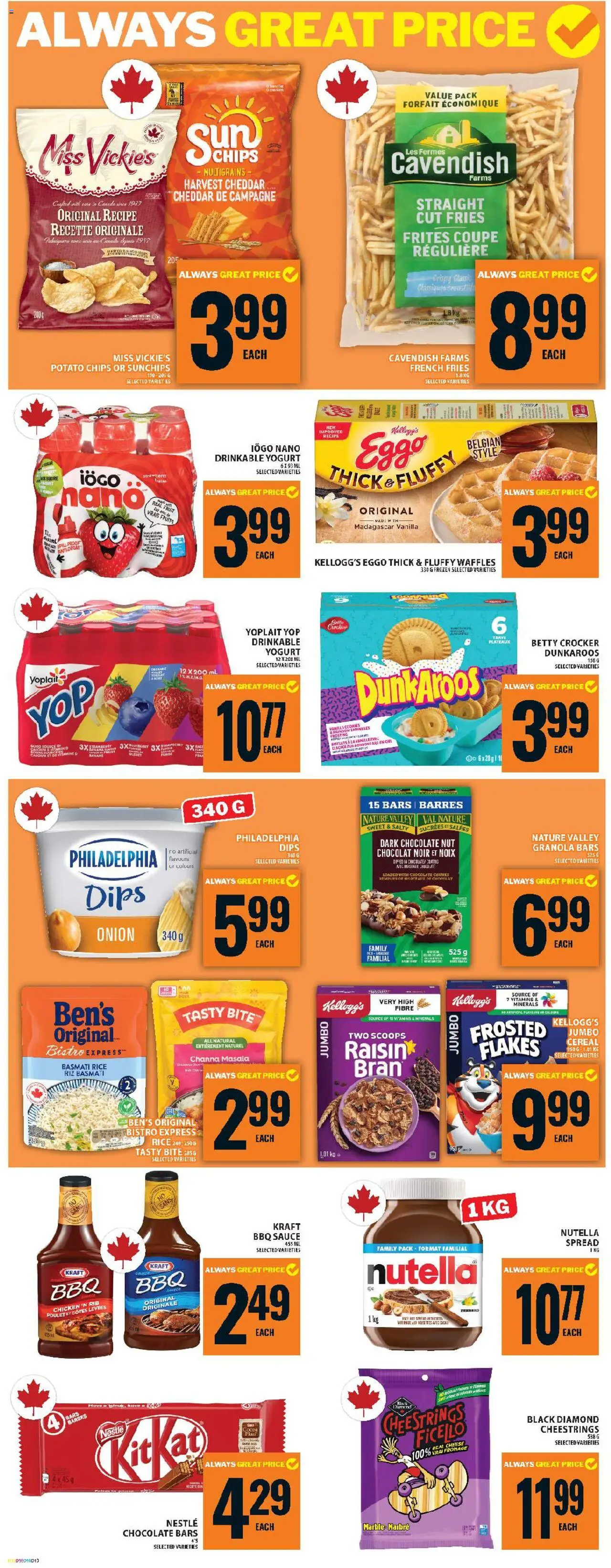 Food Basics flyer valid from 21.08.2025 | Page: 15 | Products: Flakes, Yogurt, Chocolate, Chicken