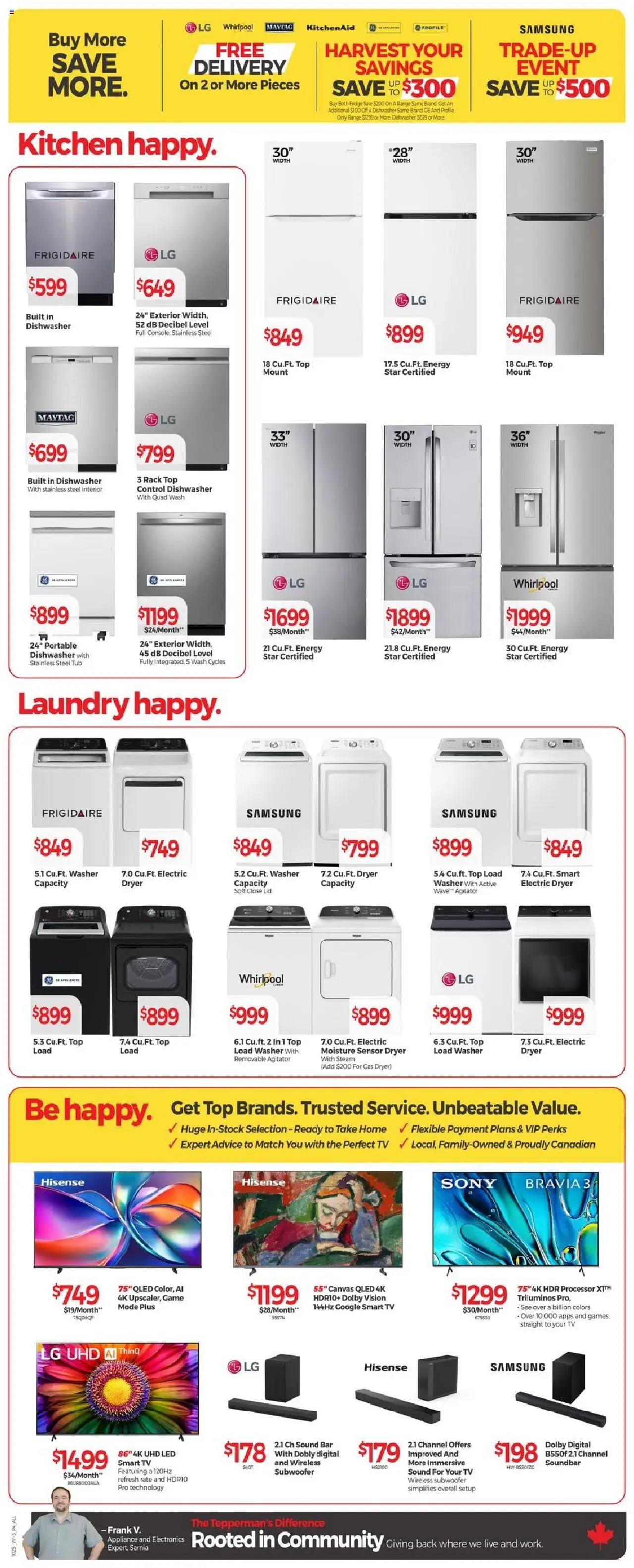 Tepperman's flyer valid from 02.10.2025 | Page: 9 | Products: Tv, Game, Dryer, Dishwasher